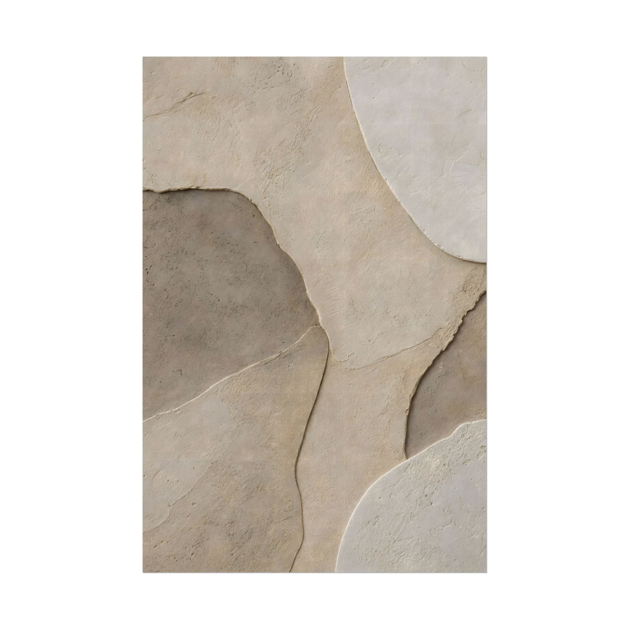 Abstract Neutral Texture Rolled Poster — Earth Tone Minimal Wall Art