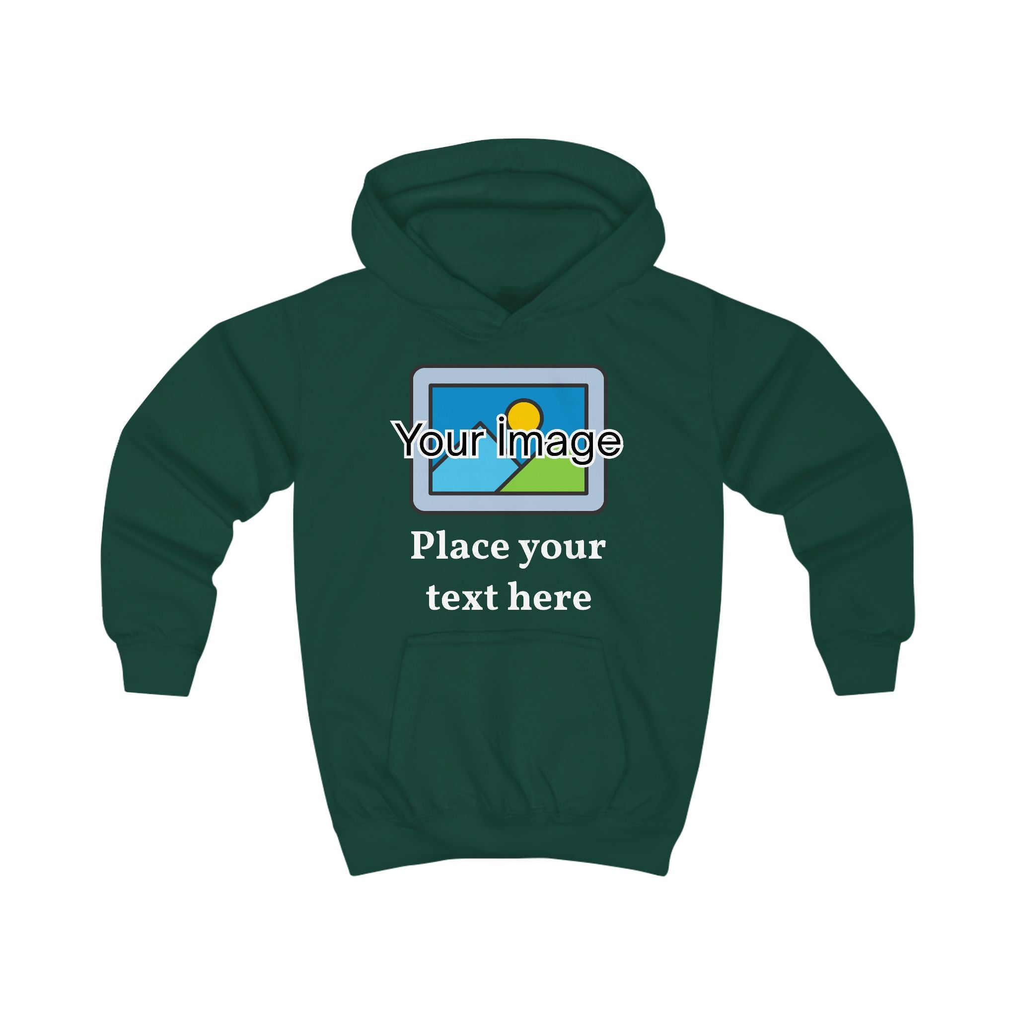 Kids Hoodie — Customizable Photo & Text Printed Kids Hoodie