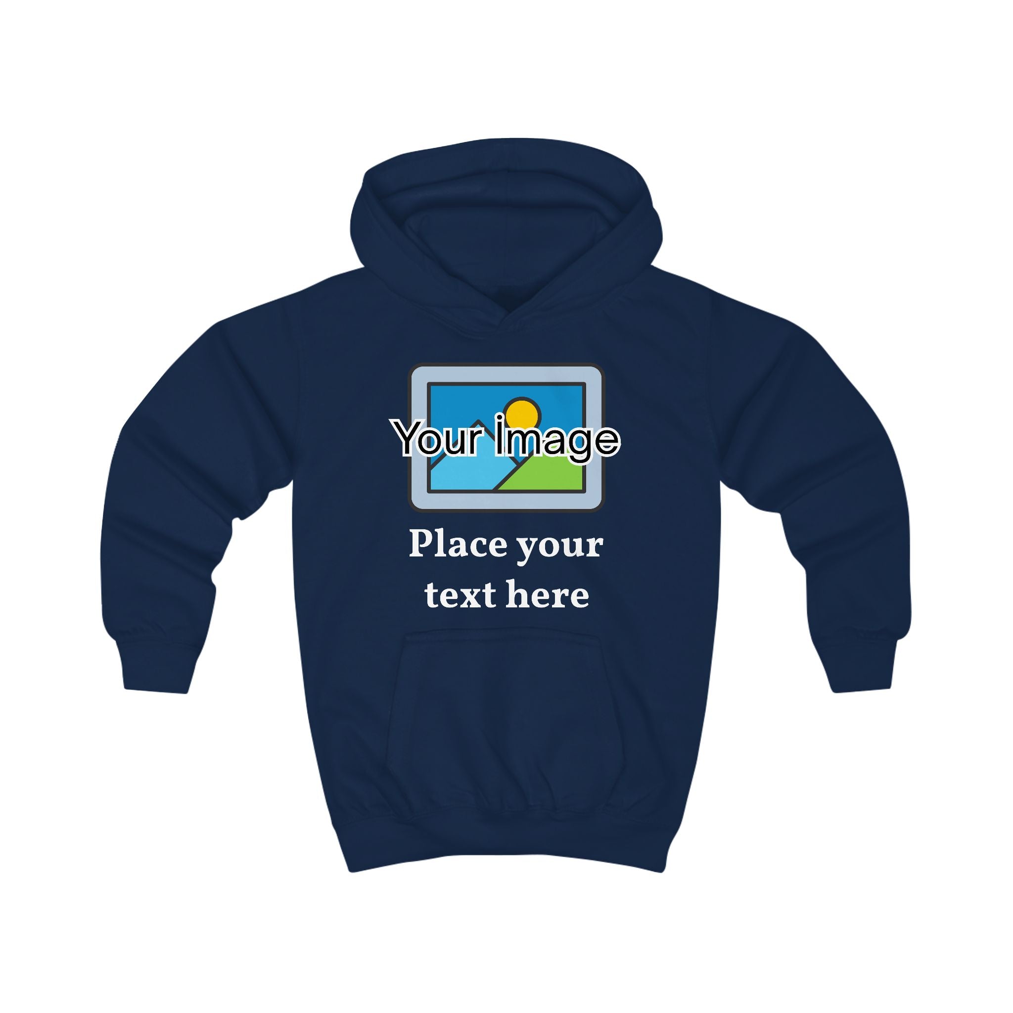 Kids Hoodie — Customizable Photo & Text Printed Kids Hoodie