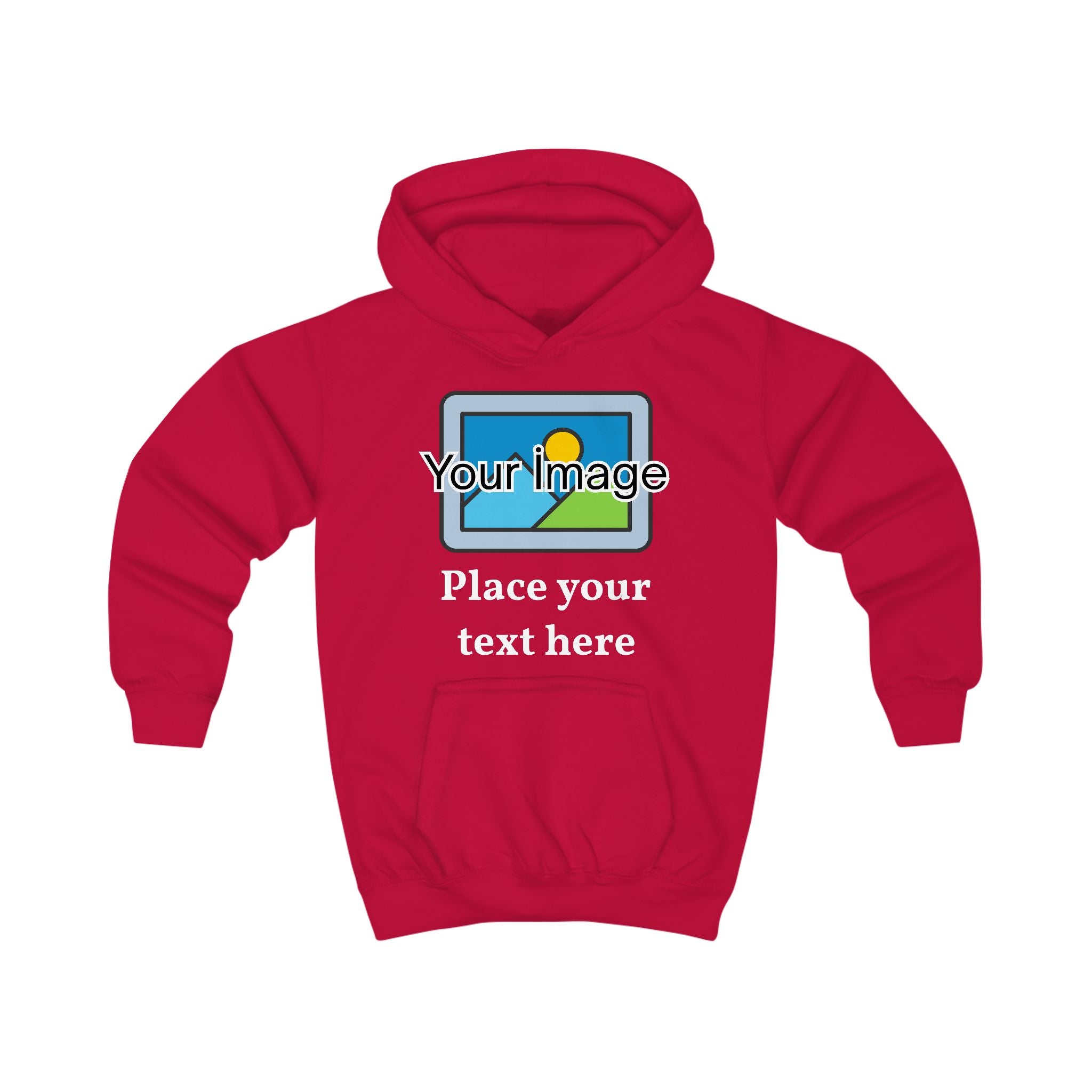 Kids Hoodie — Customizable Photo & Text Printed Kids Hoodie
