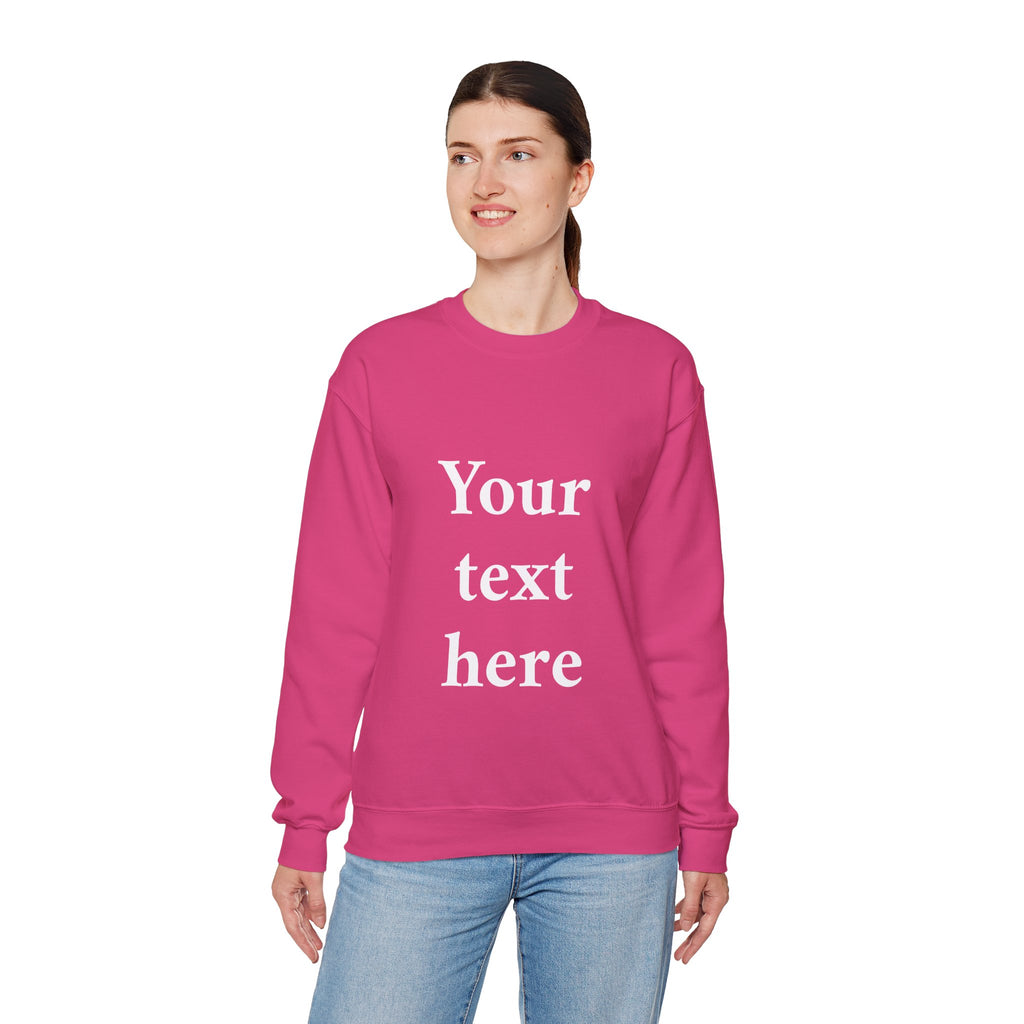 Custom Text Crewneck Sweatshirt — Personalized Minimalist Sweatshirt