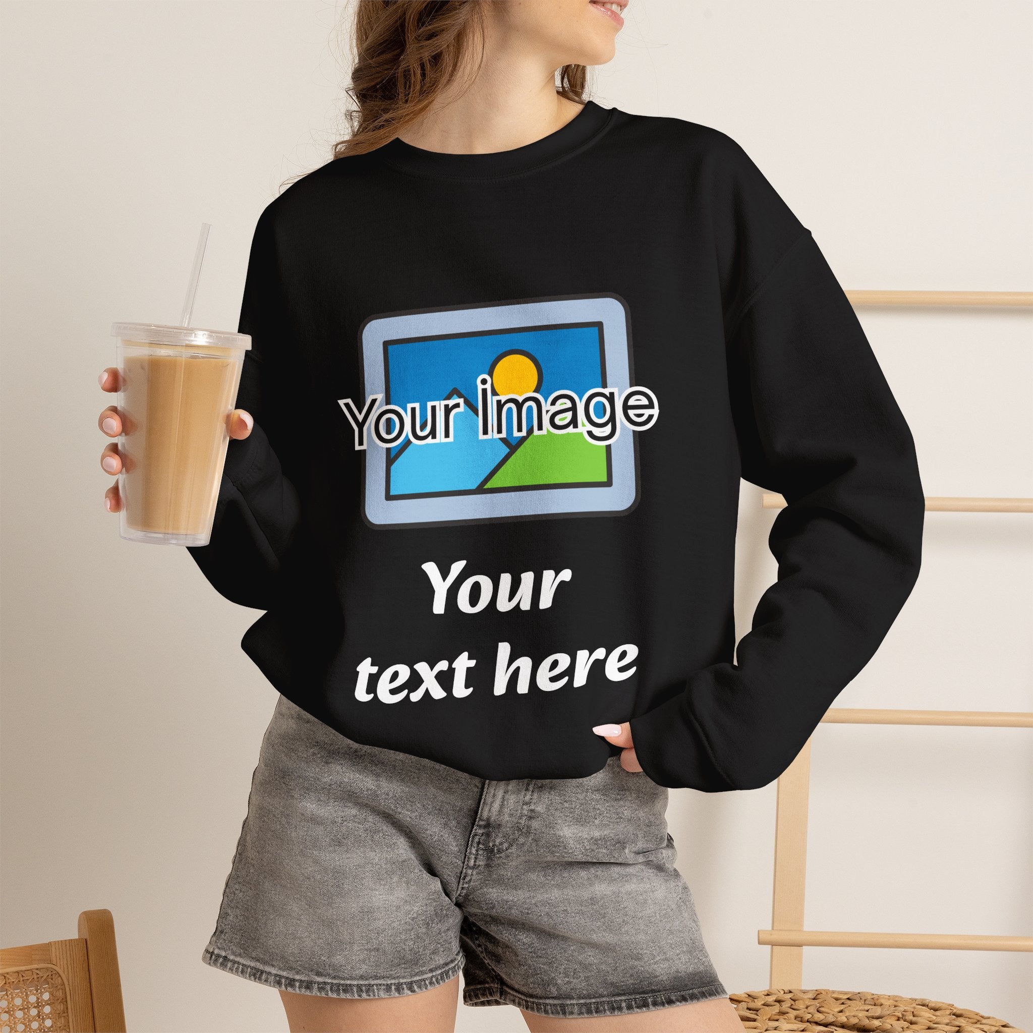 Personalized Image & Text Sweatshirt