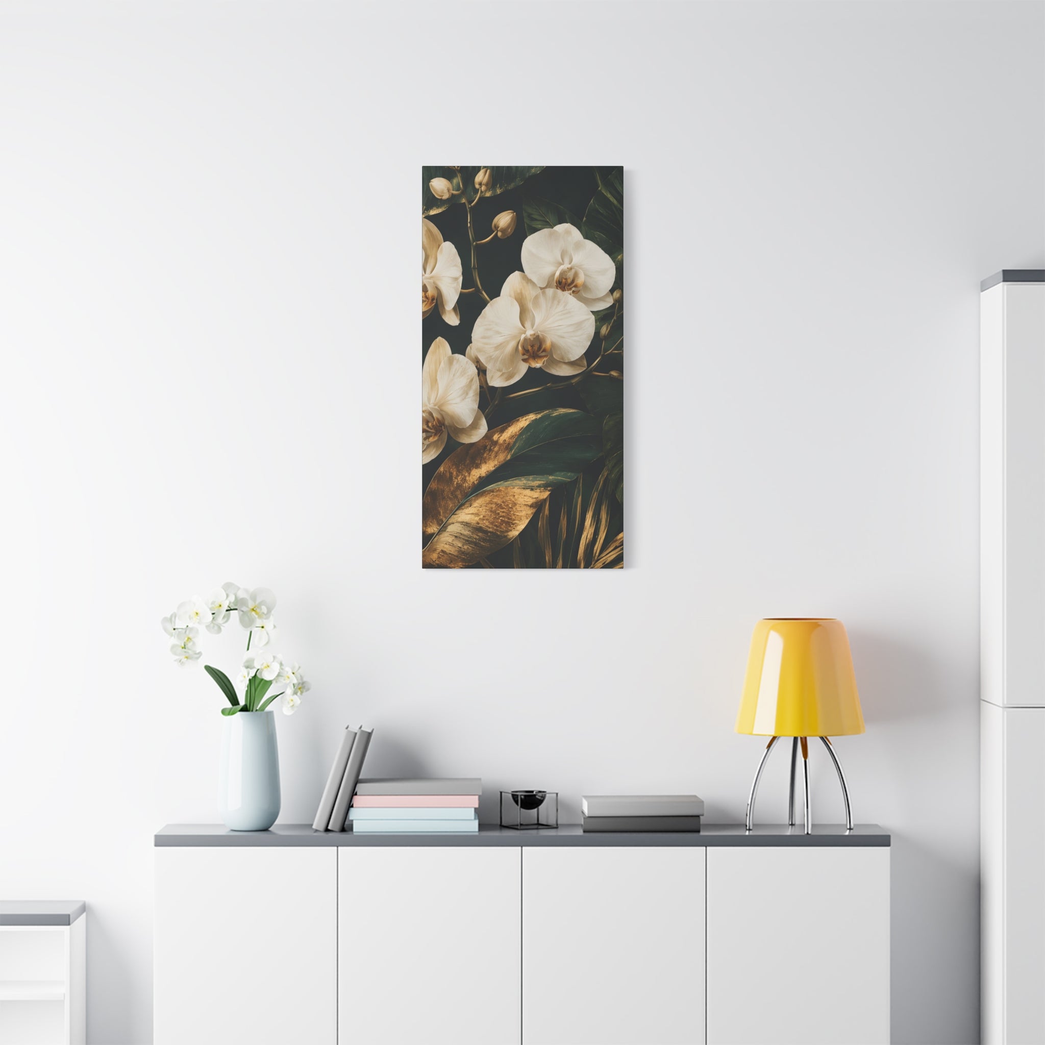 Orchid Botanical Matte Canvas Print — Stretched 1.25"