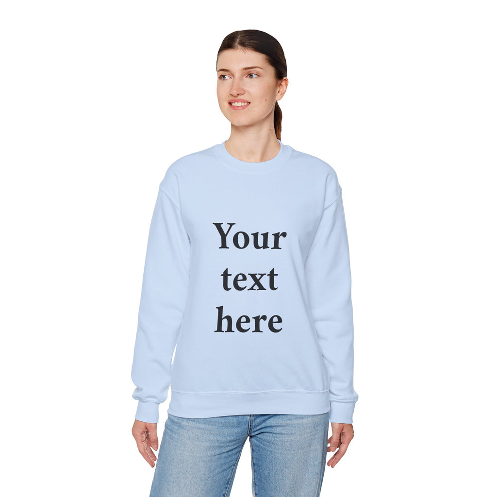 Custom Text Crewneck Sweatshirt — Personalized Minimalist Sweatshirt