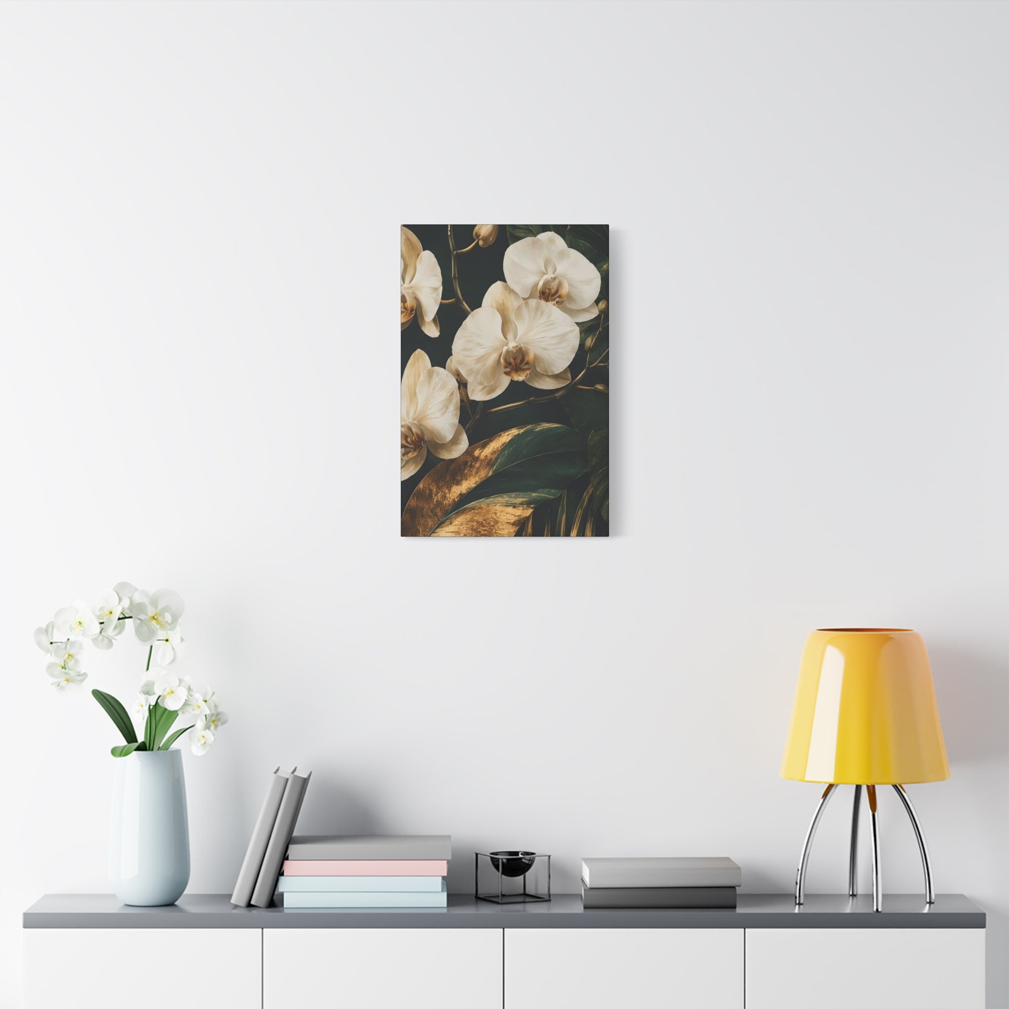 Orchid Botanical Matte Canvas Print — Stretched 1.25"