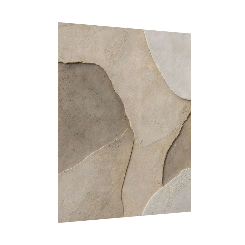 Abstract Neutral Texture Rolled Poster — Earth Tone Minimal Wall Art