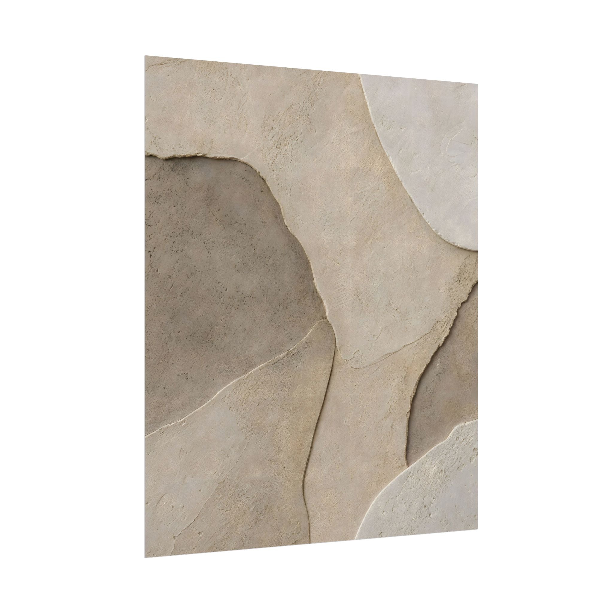 Abstract Neutral Texture Rolled Poster — Earth Tone Minimal Wall Art