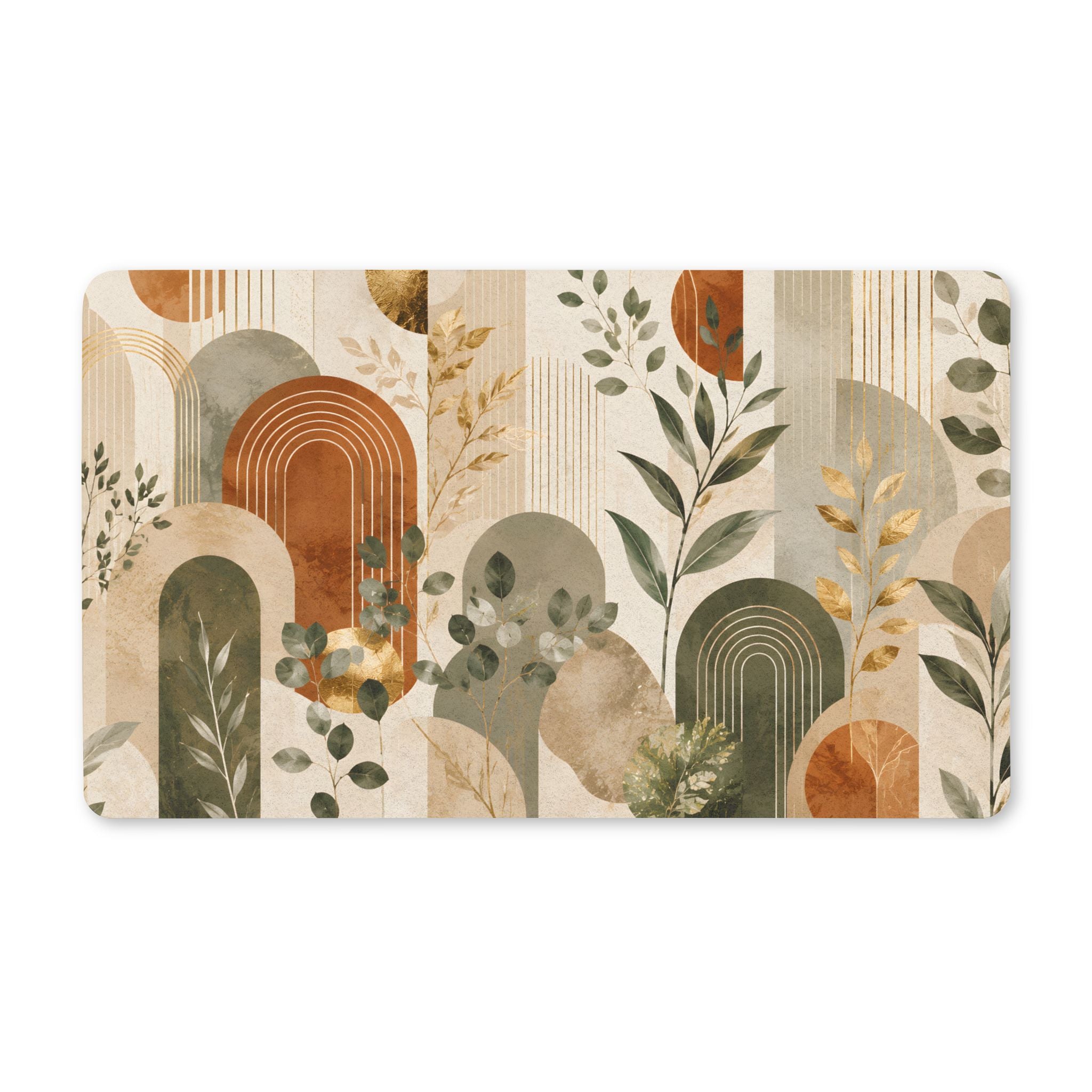Boho Archscape Peel & Stick Wallpaper – Warm Earth-Tone Statement Wall Décor