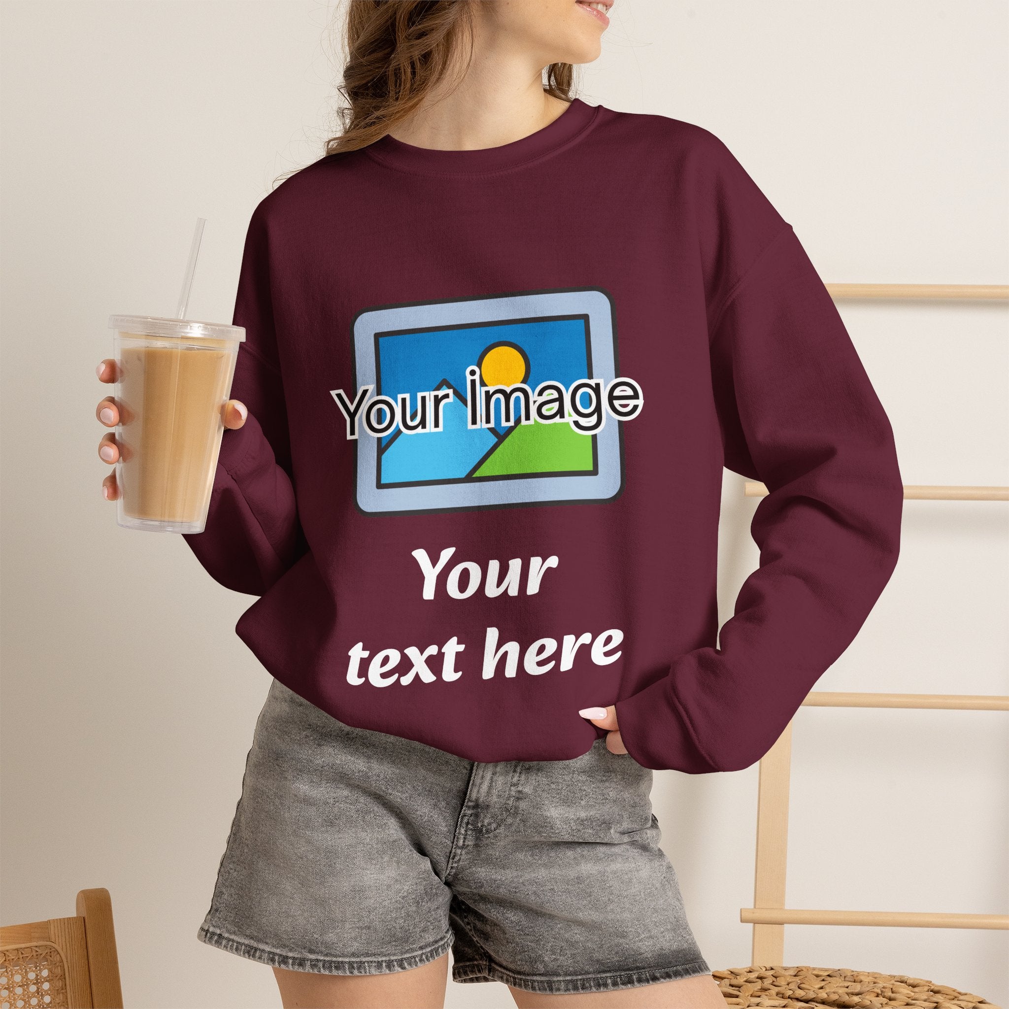 Personalized Image & Text Sweatshirt
