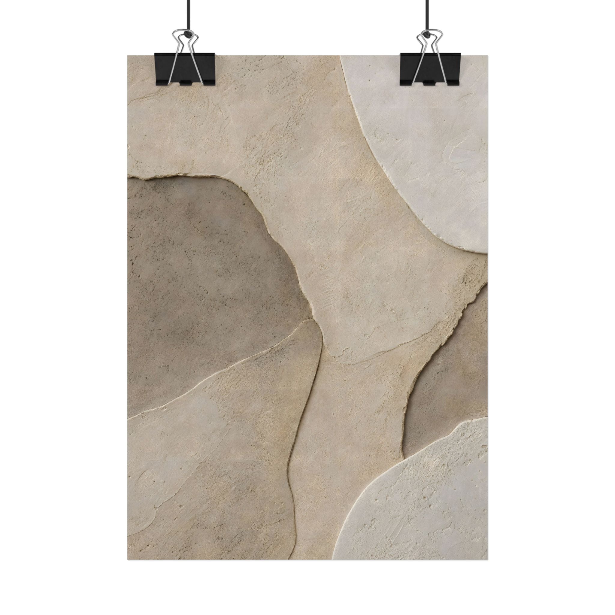 Abstract Neutral Texture Rolled Poster — Earth Tone Minimal Wall Art