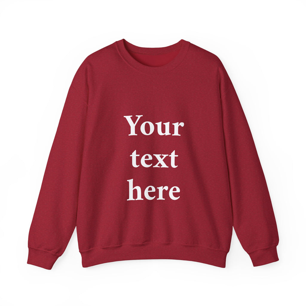 Custom Text Crewneck Sweatshirt — Personalized Minimalist Sweatshirt
