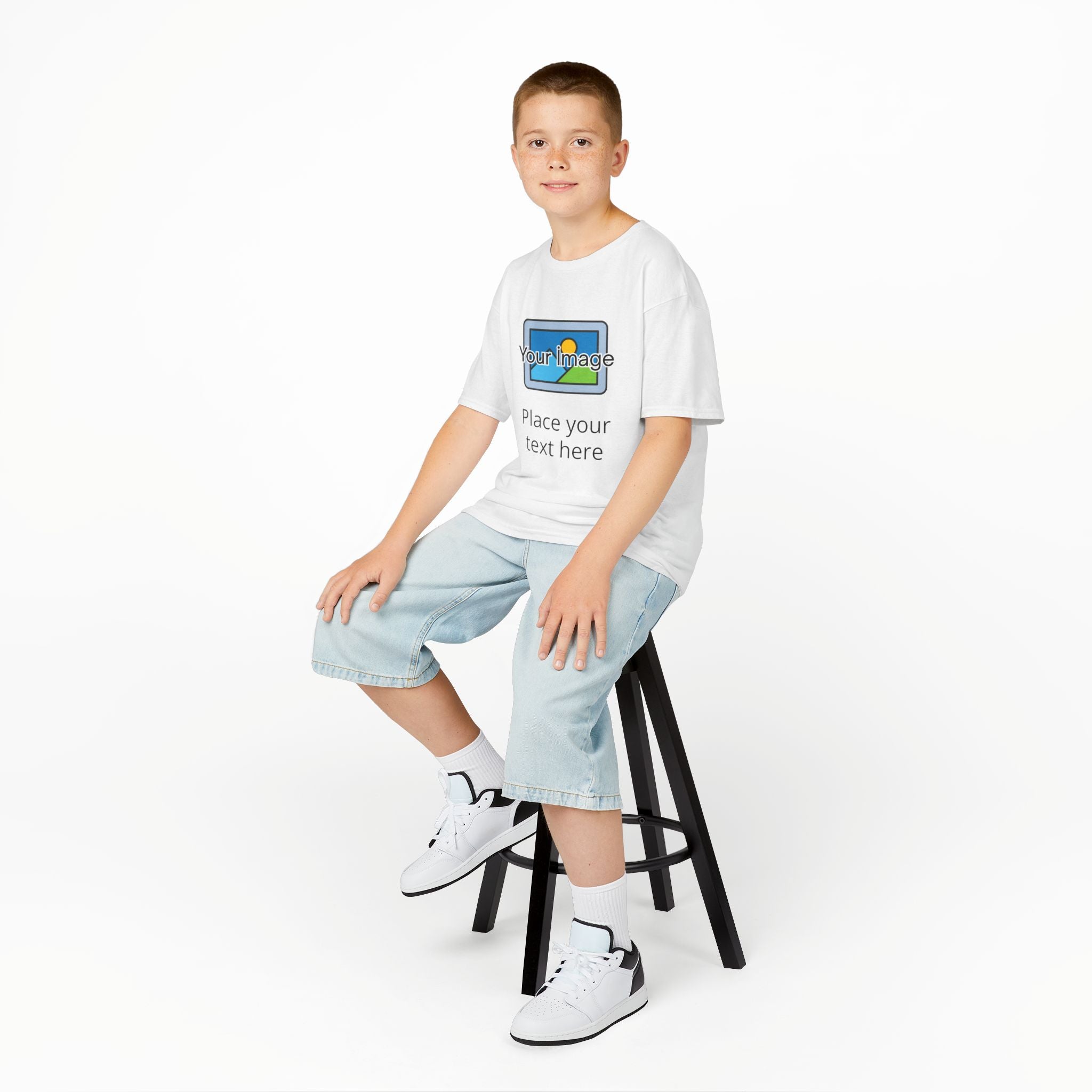 Kids Graphic Tee — Customizable Photo & Text Personalized T-Shirt
