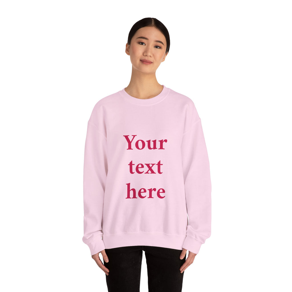 Custom Text Crewneck Sweatshirt — Personalized Minimalist Sweatshirt