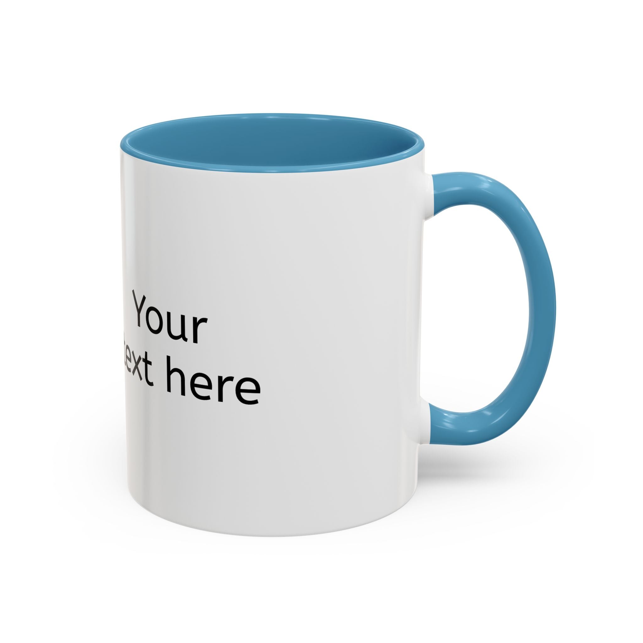 Personalized Accent Coffee Mug - Custom Text & Image, 11oz/15oz