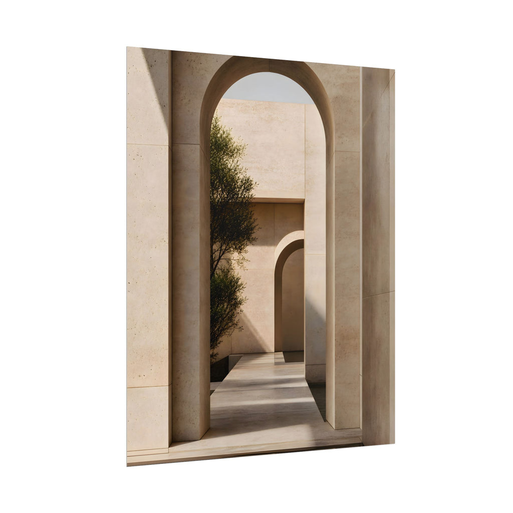 Minimalist Architectural Poster — Neutral Archway Wall Art (Rolled Poster)