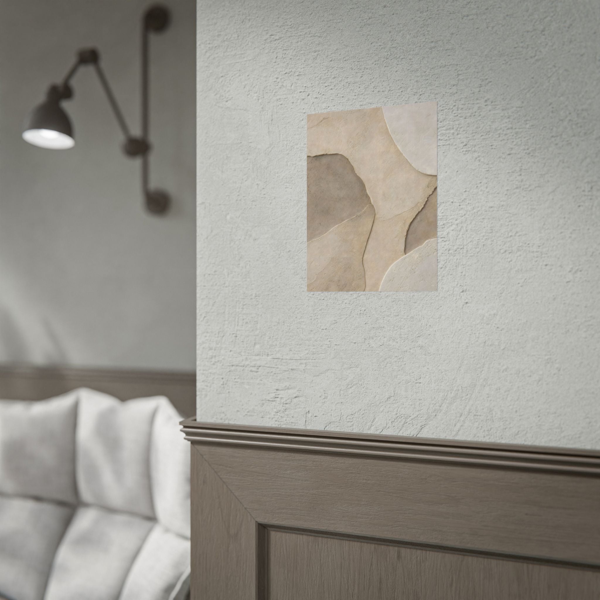 Abstract Neutral Texture Rolled Poster — Earth Tone Minimal Wall Art
