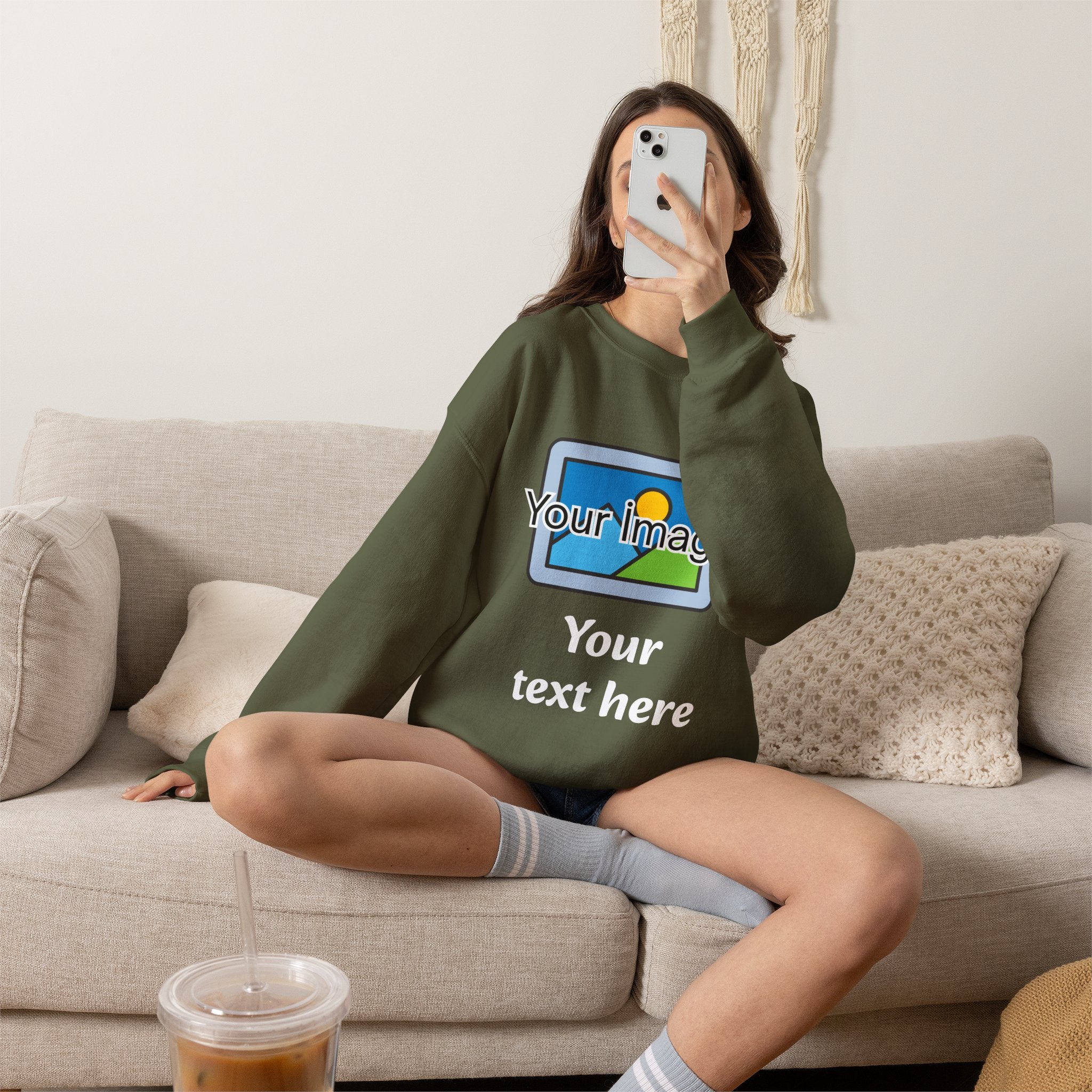 Personalized Image & Text Sweatshirt
