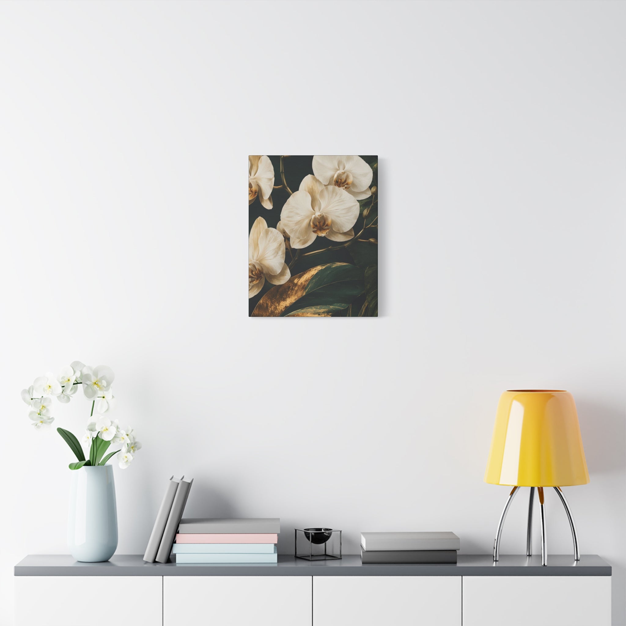 Orchid Botanical Matte Canvas Print — Stretched 1.25"