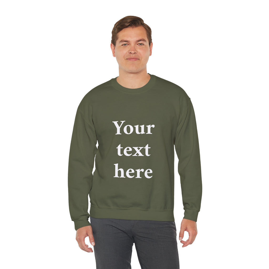 Custom Text Crewneck Sweatshirt — Personalized Minimalist Sweatshirt