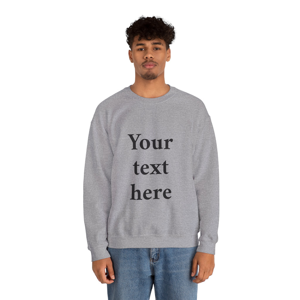 Custom Text Crewneck Sweatshirt — Personalized Minimalist Sweatshirt