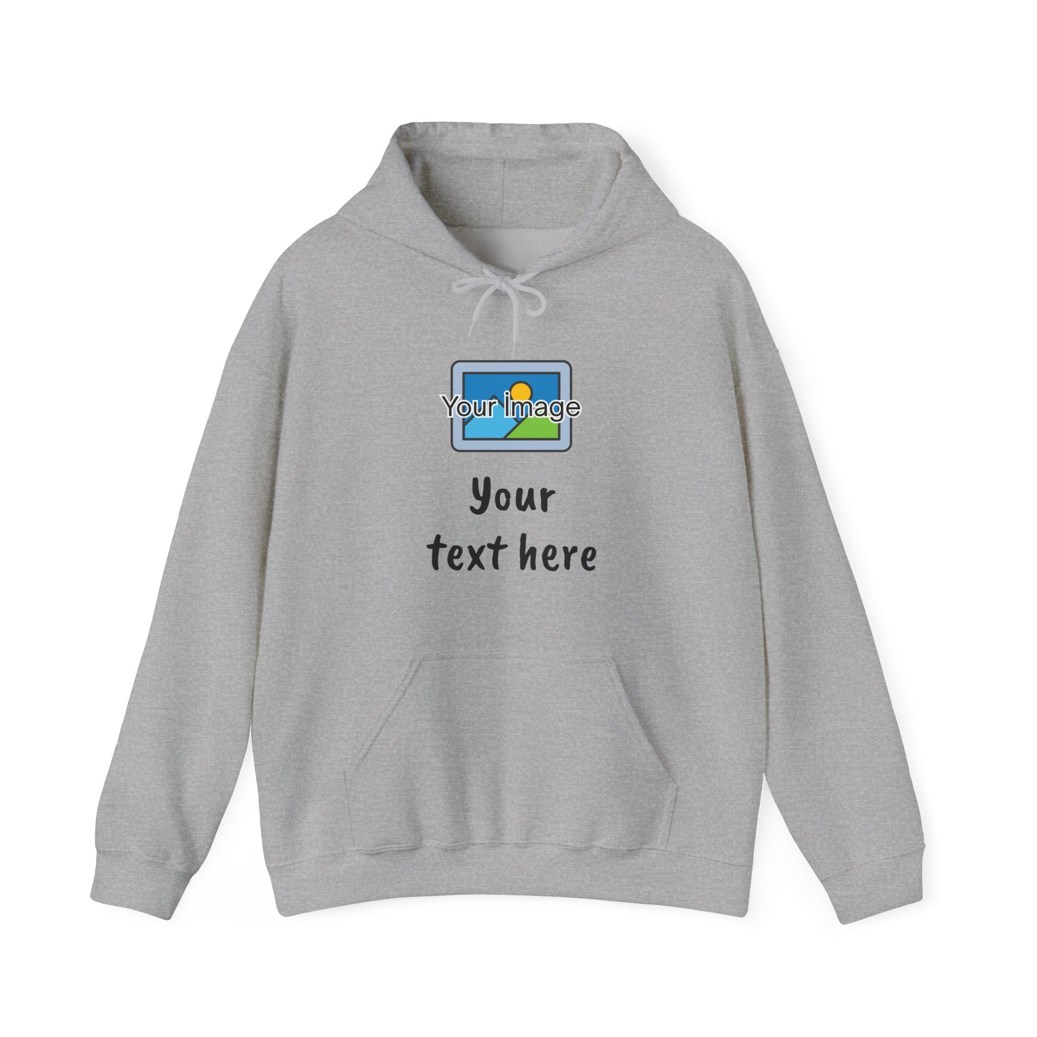 Custom Photo & Text Hoodie — Personalized Image Hoodie, Add Your Text