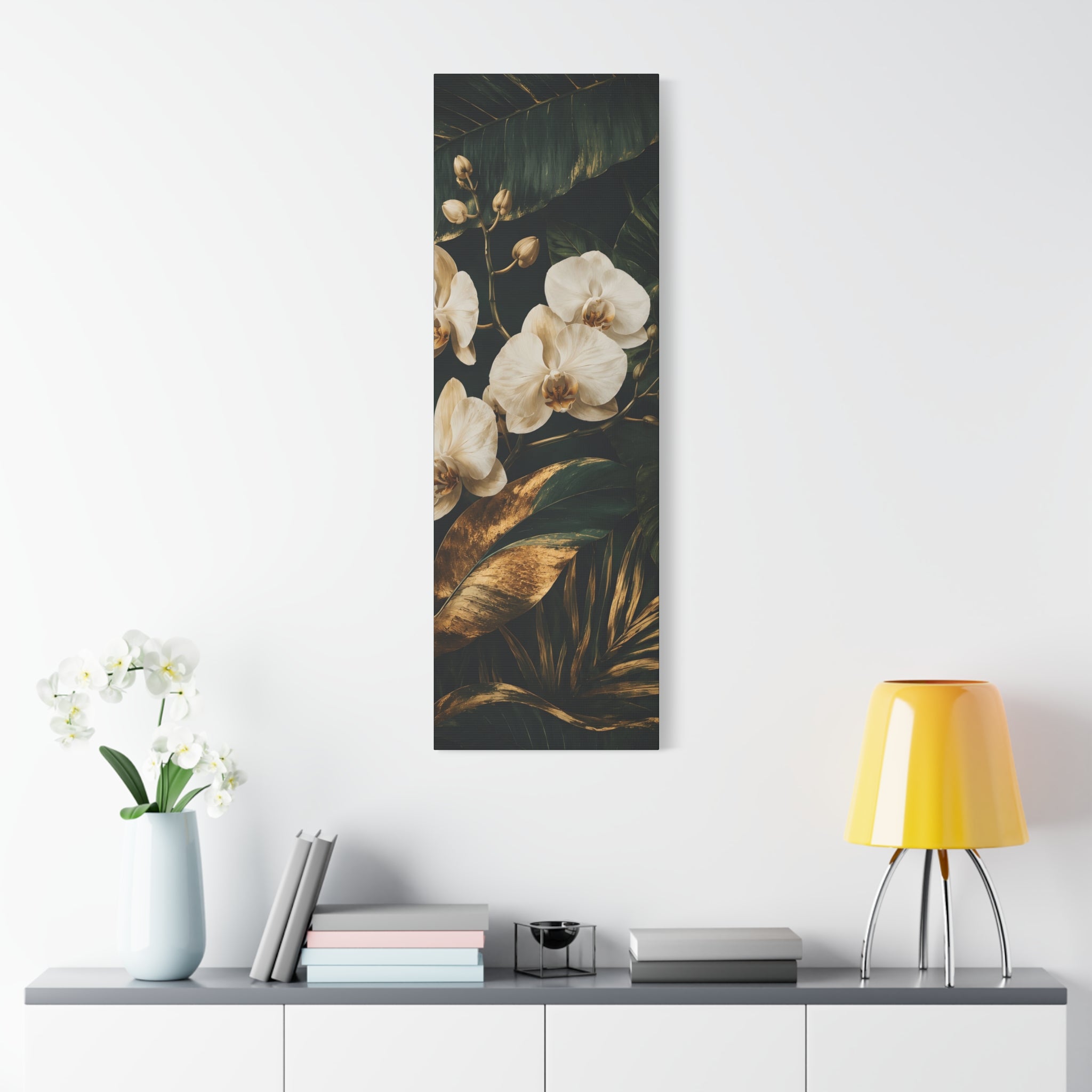 Orchid Botanical Matte Canvas Print — Stretched 1.25"