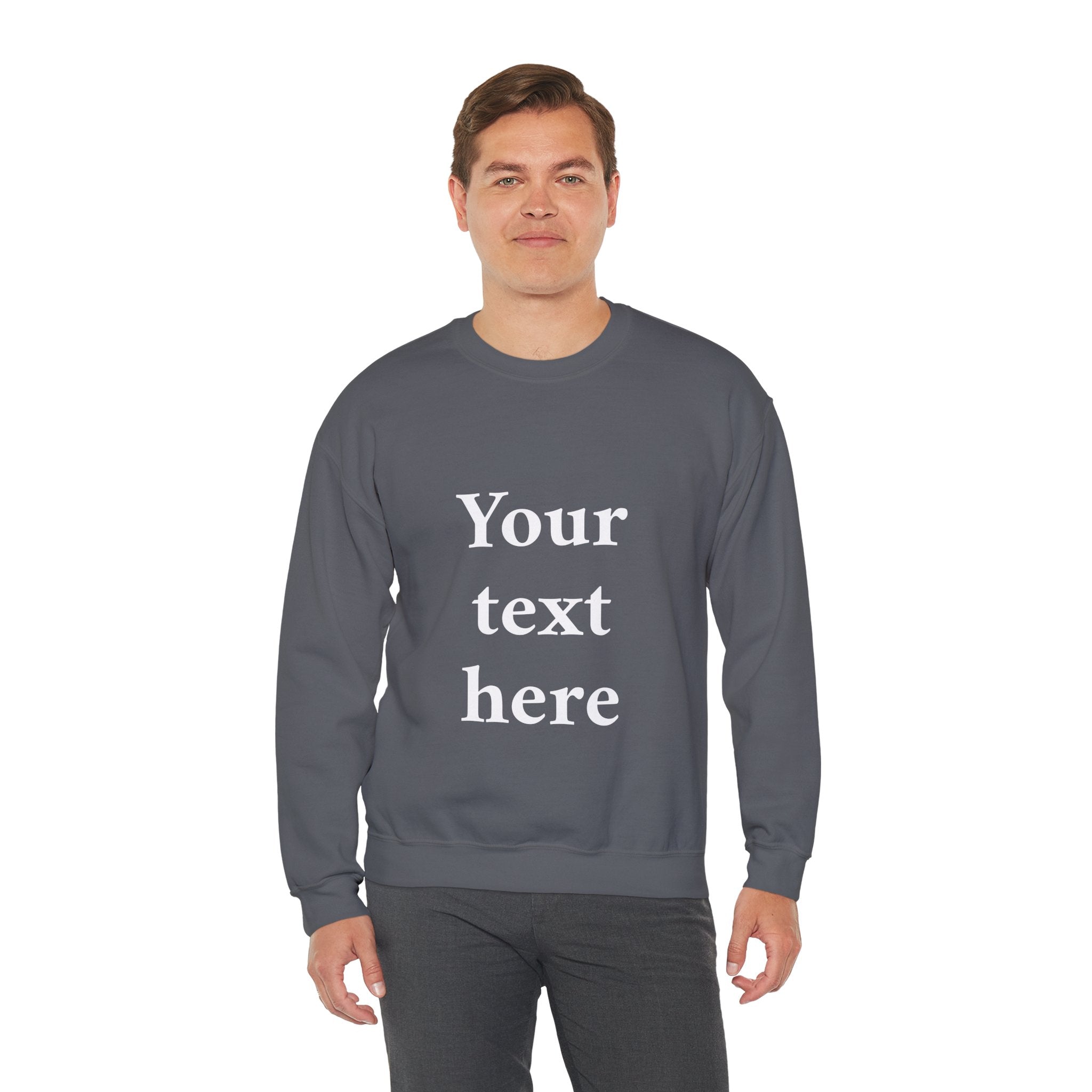 Custom Text Crewneck Sweatshirt — Personalized Minimalist Sweatshirt