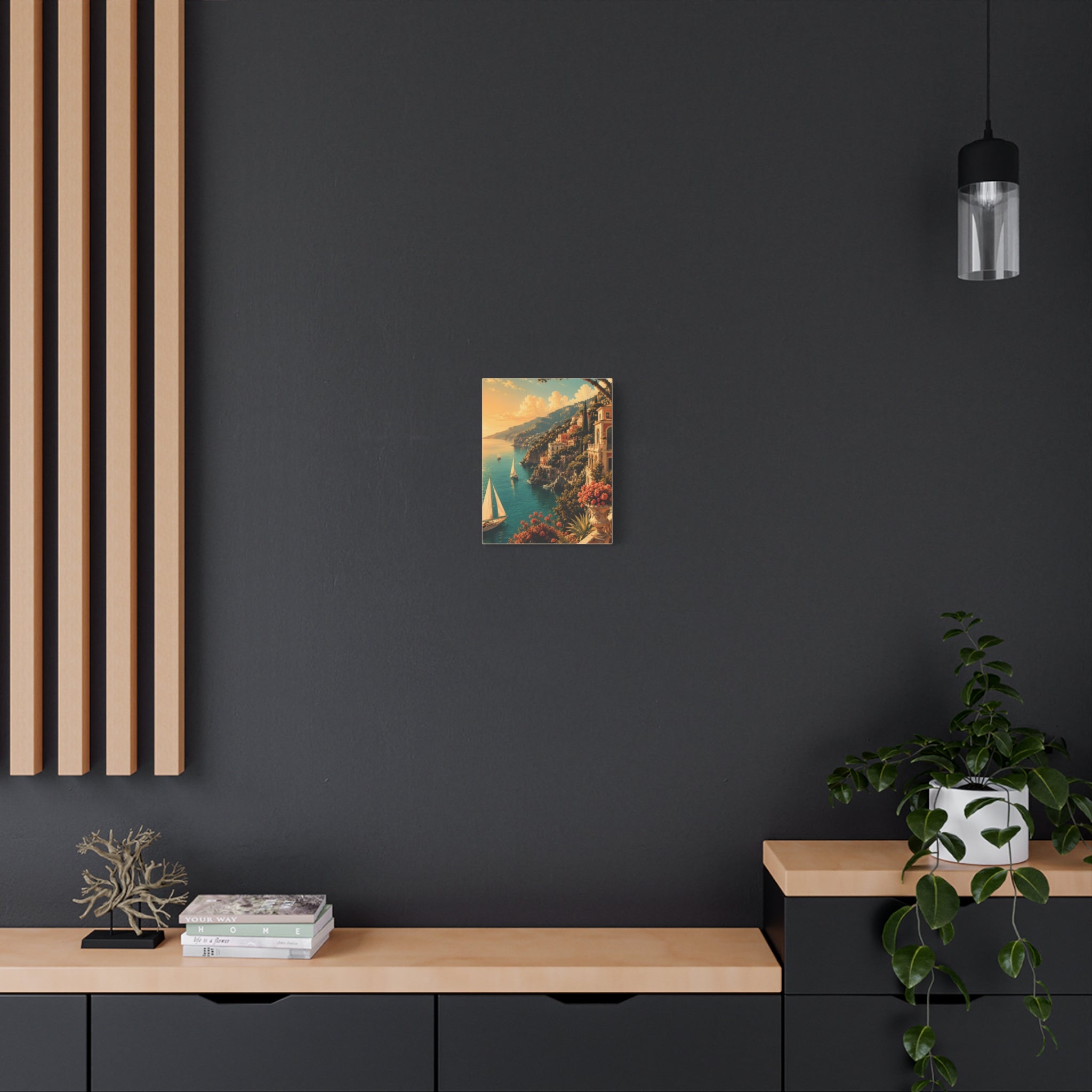 Mediterranean Coastal Sunset Matte Canvas