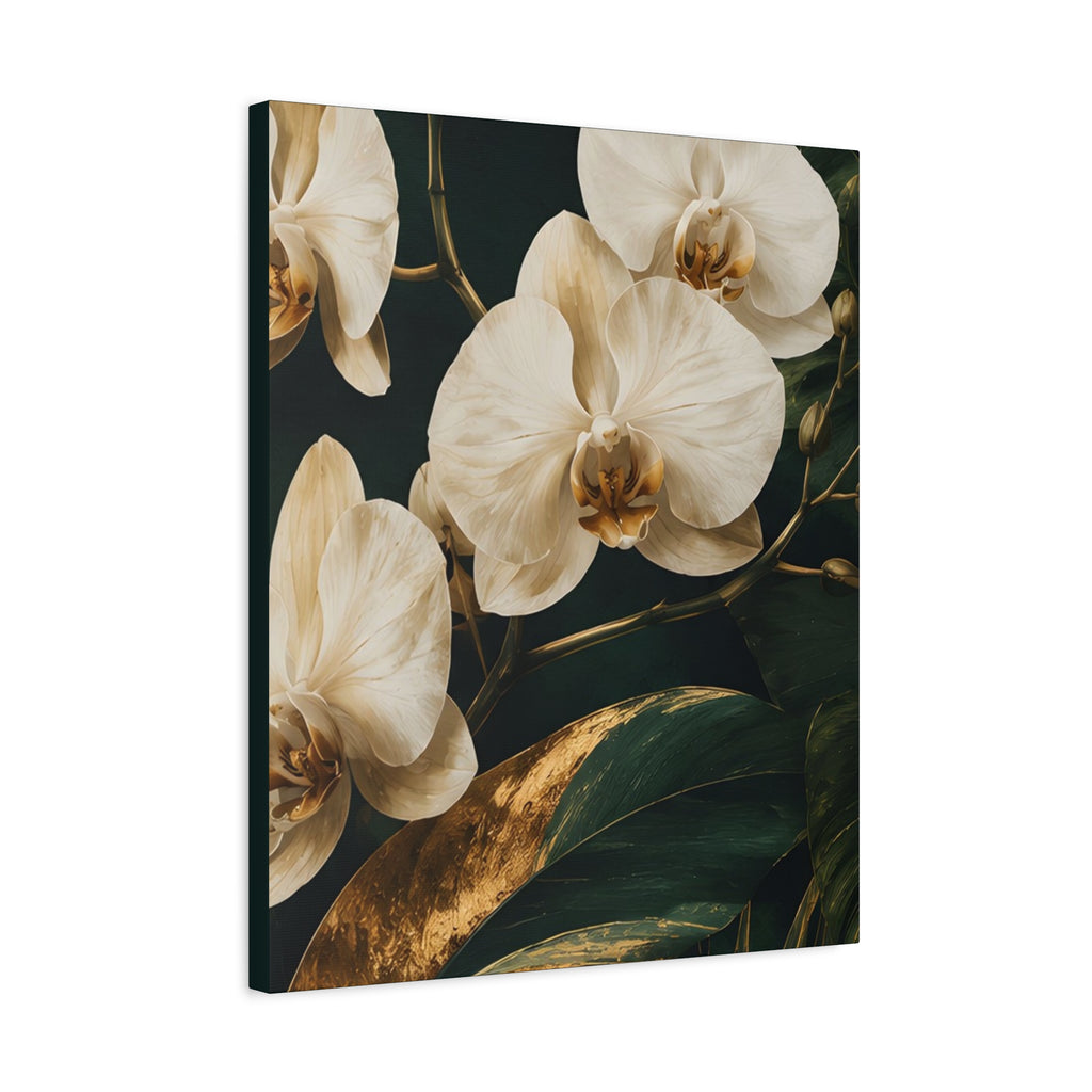 Orchid Botanical Matte Canvas Print — Stretched 1.25"