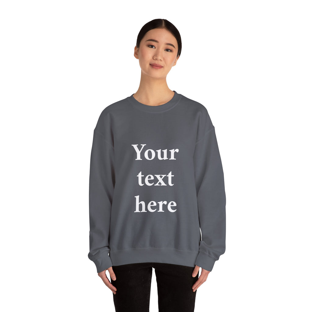 Custom Text Crewneck Sweatshirt — Personalized Minimalist Sweatshirt