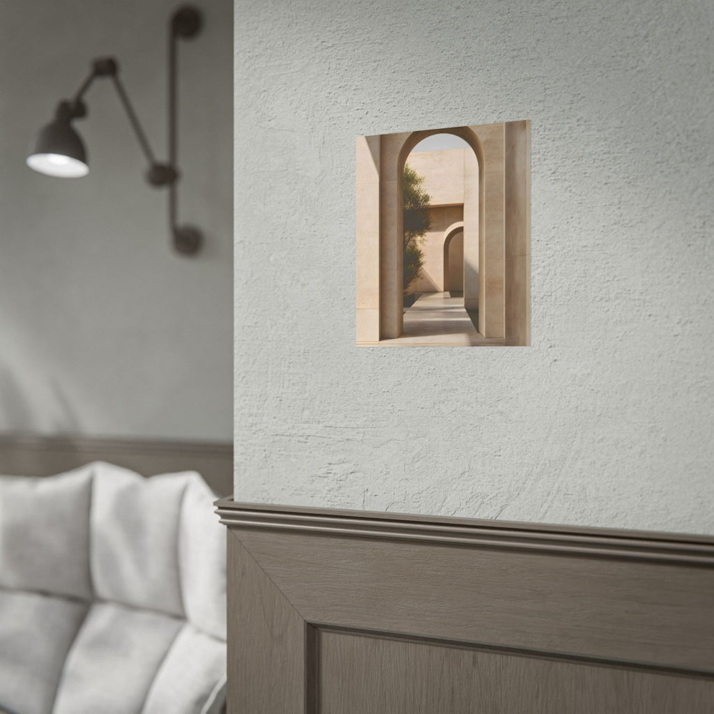 Minimalist Architectural Poster — Neutral Archway Wall Art (Rolled Poster)