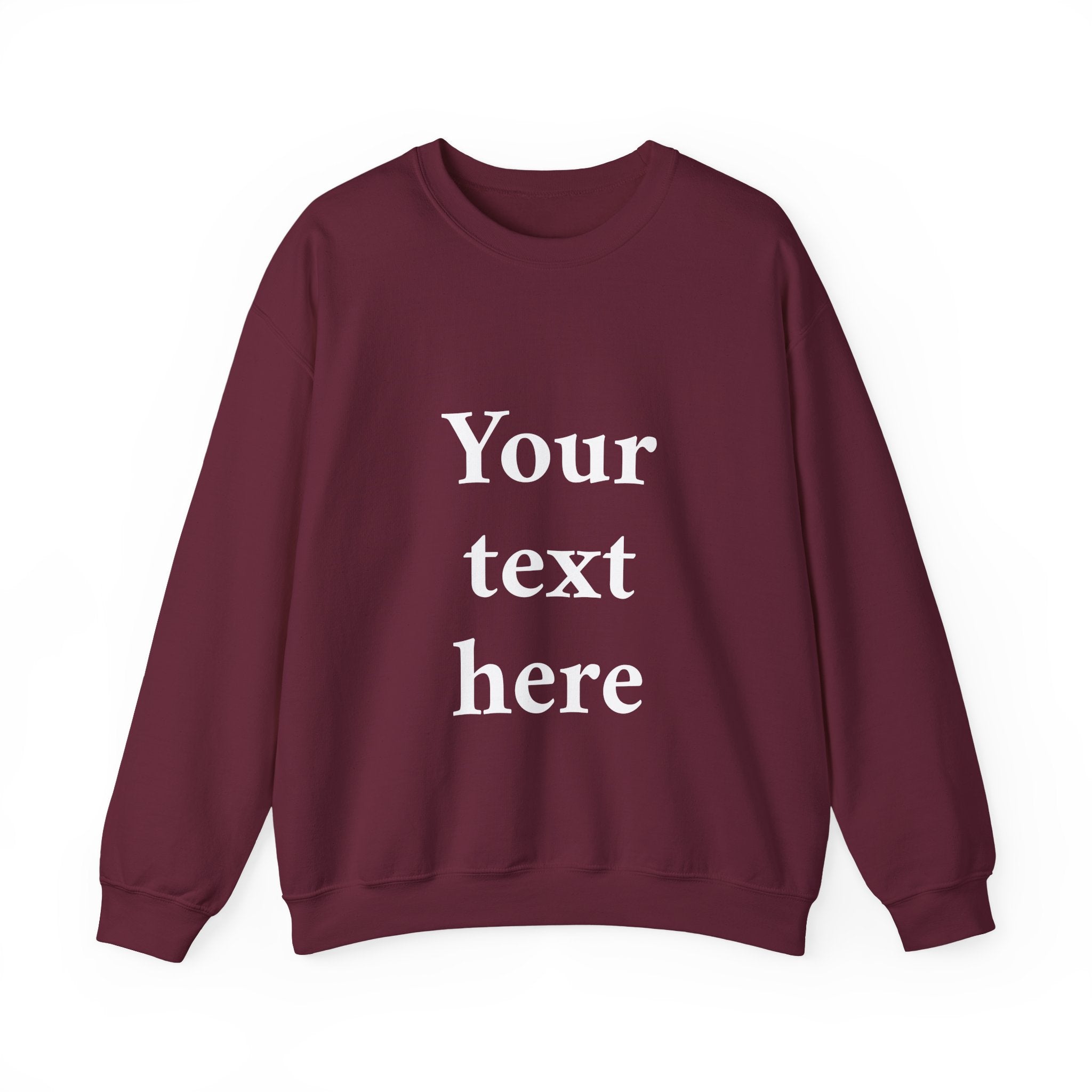 Custom Text Crewneck Sweatshirt — Personalized Minimalist Sweatshirt