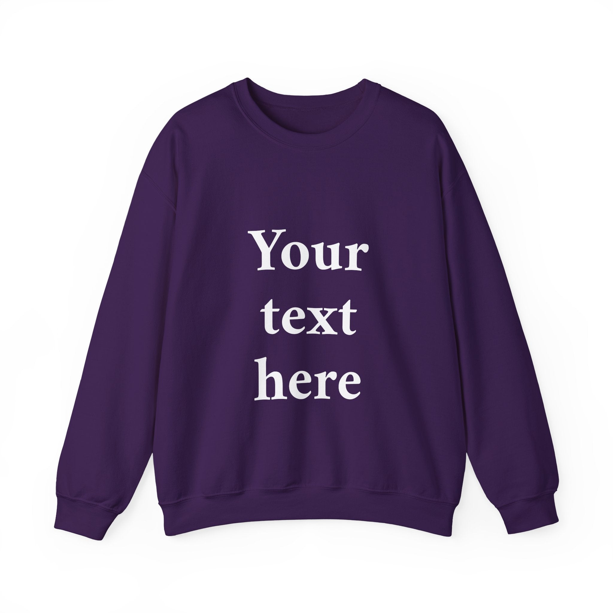Custom Text Crewneck Sweatshirt — Personalized Minimalist Sweatshirt