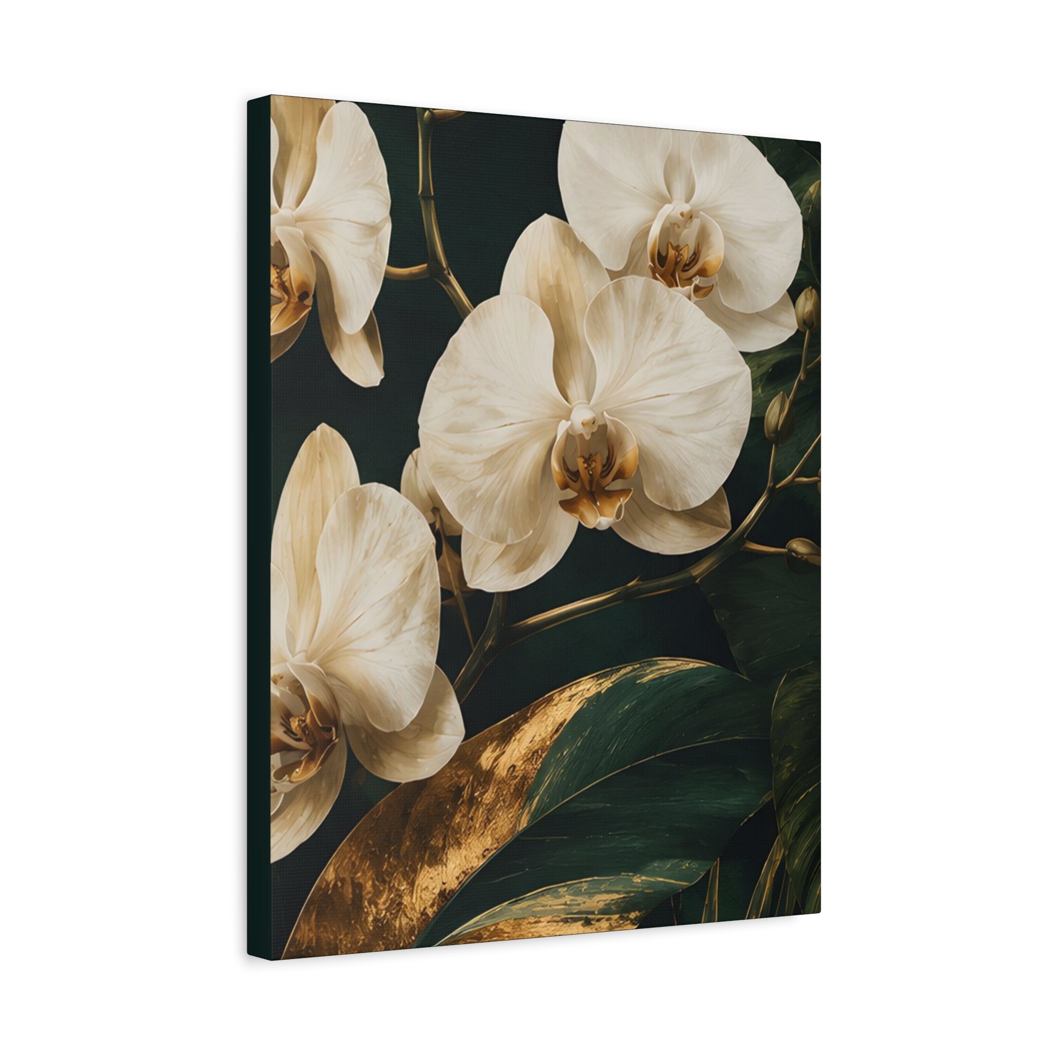 Orchid Botanical Matte Canvas Print — Stretched 1.25"