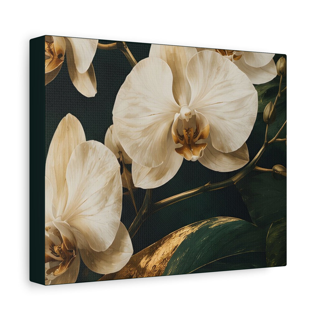Orchid Botanical Matte Canvas Print — Stretched 1.25"