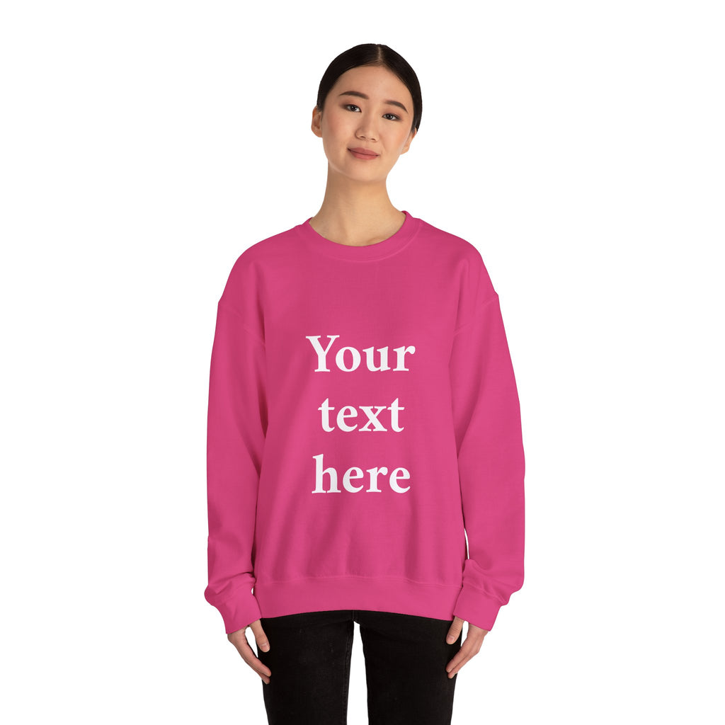Custom Text Crewneck Sweatshirt — Personalized Minimalist Sweatshirt