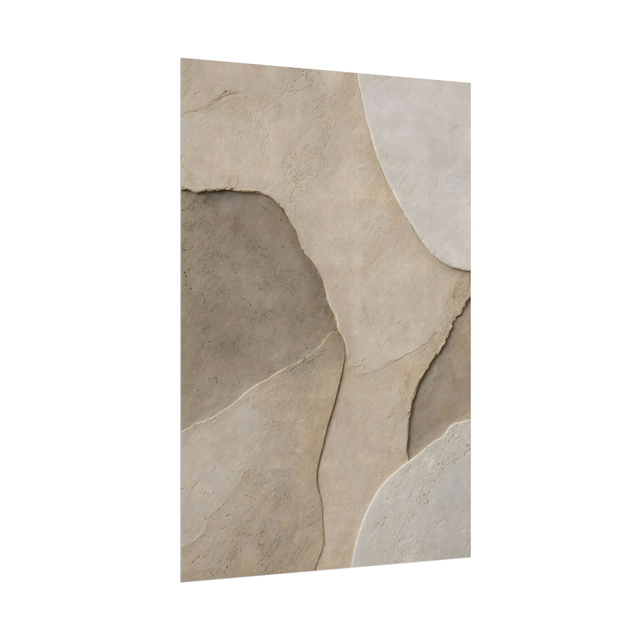 Abstract Neutral Texture Rolled Poster — Earth Tone Minimal Wall Art
