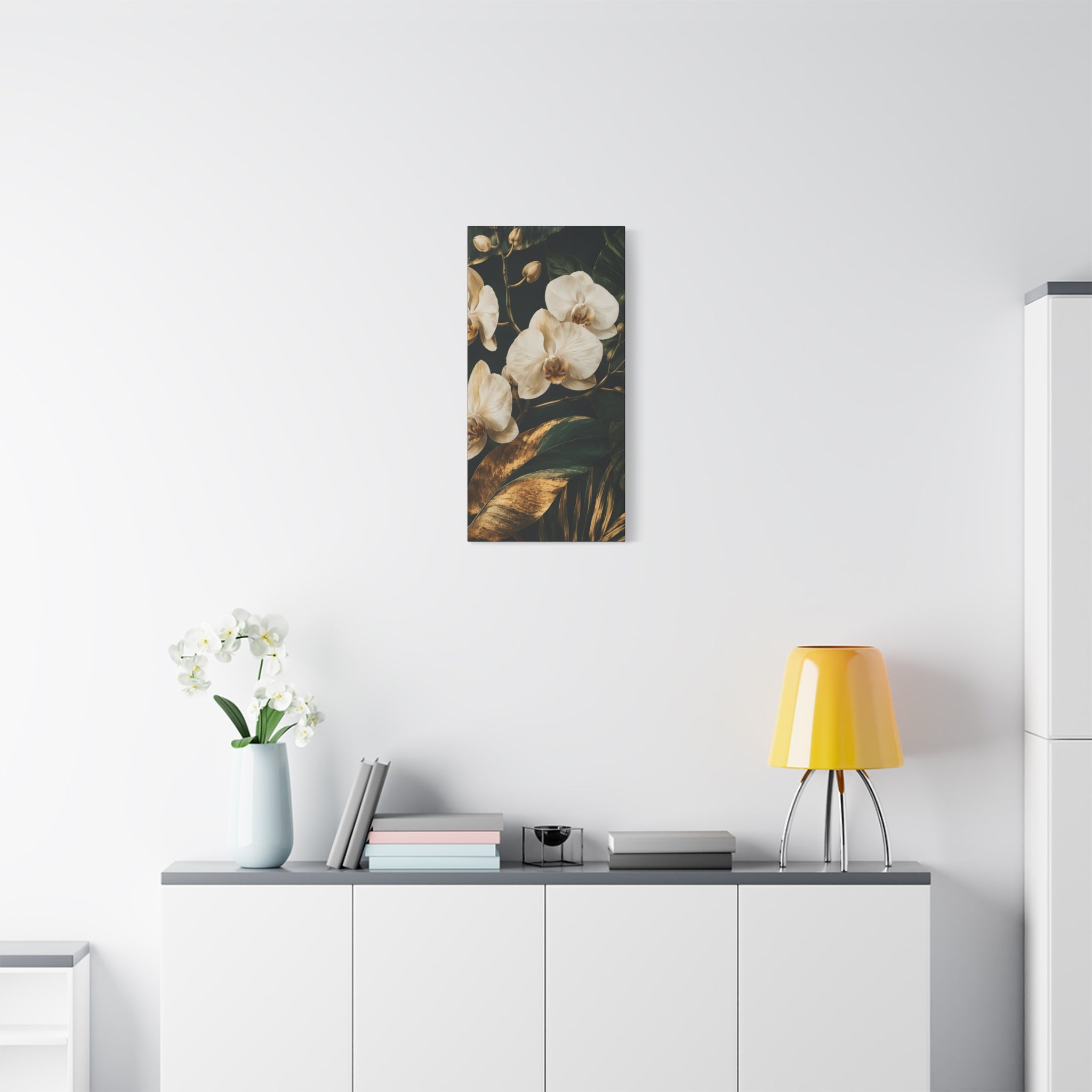 Orchid Botanical Matte Canvas Print — Stretched 1.25"