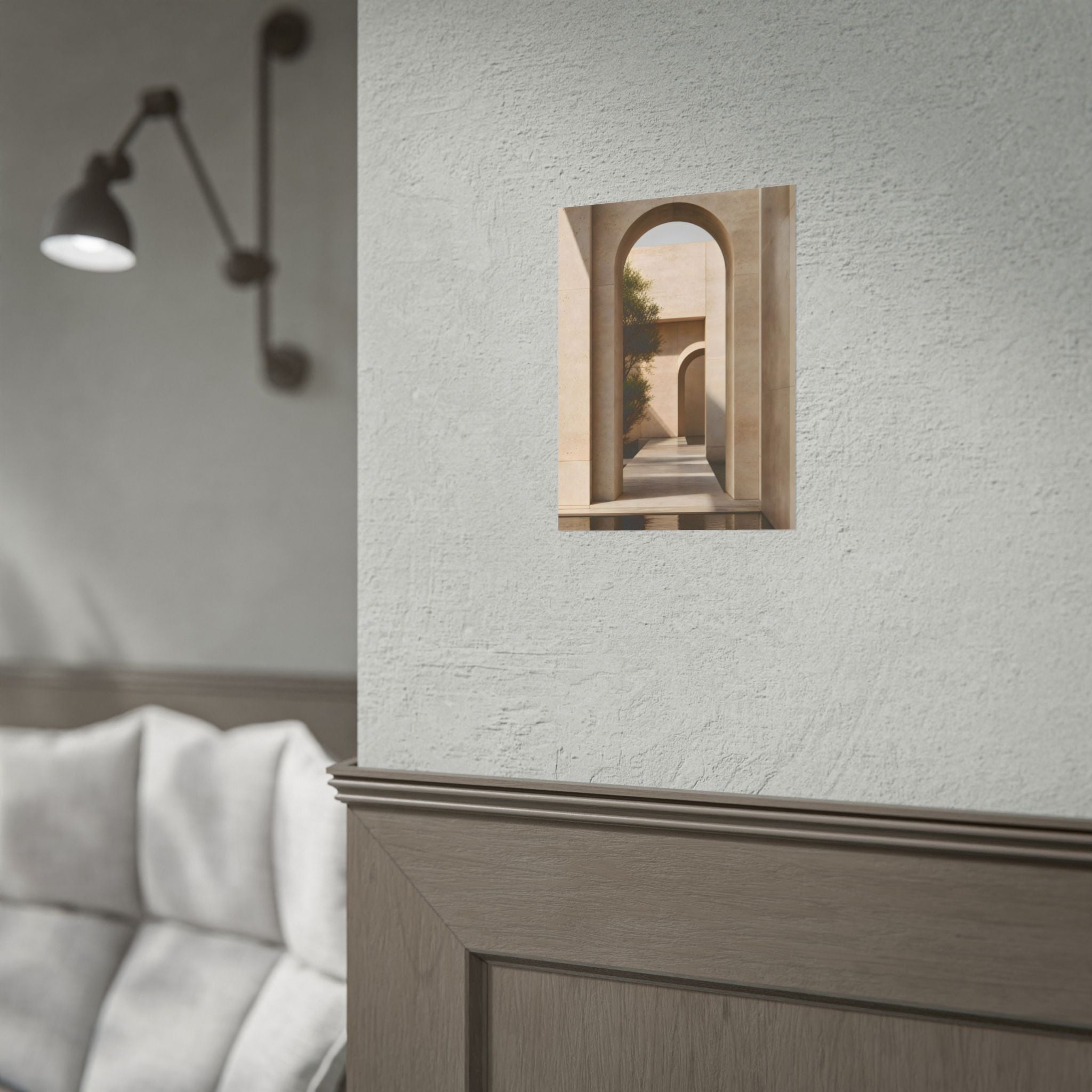 Minimalist Architectural Poster — Neutral Archway Wall Art (Rolled Poster)
