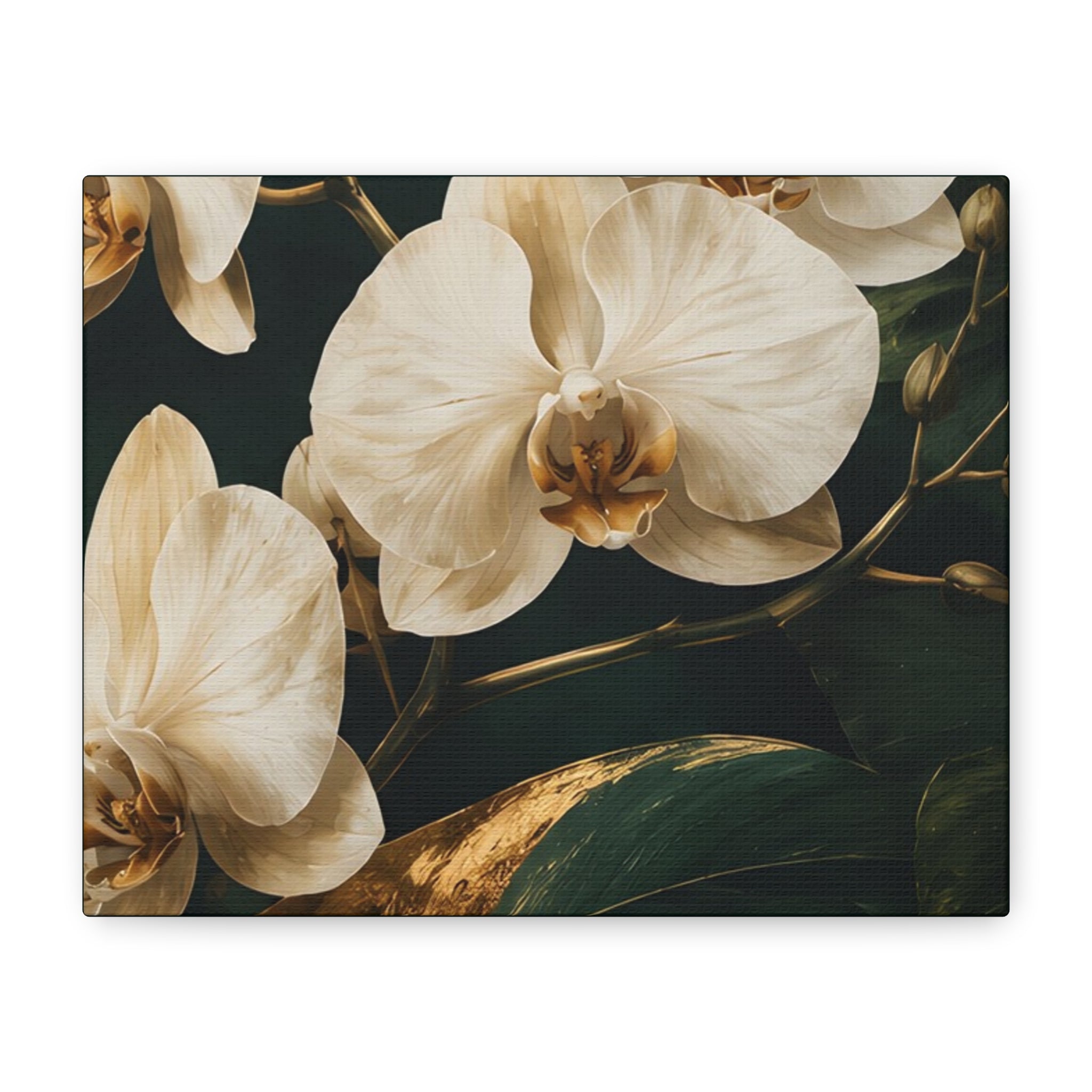 Orchid Botanical Matte Canvas Print — Stretched 1.25"