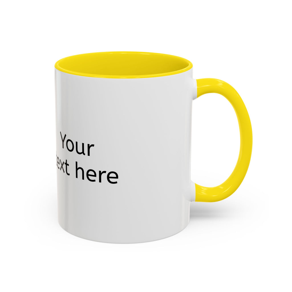 Personalized Accent Coffee Mug - Custom Text & Image, 11oz/15oz