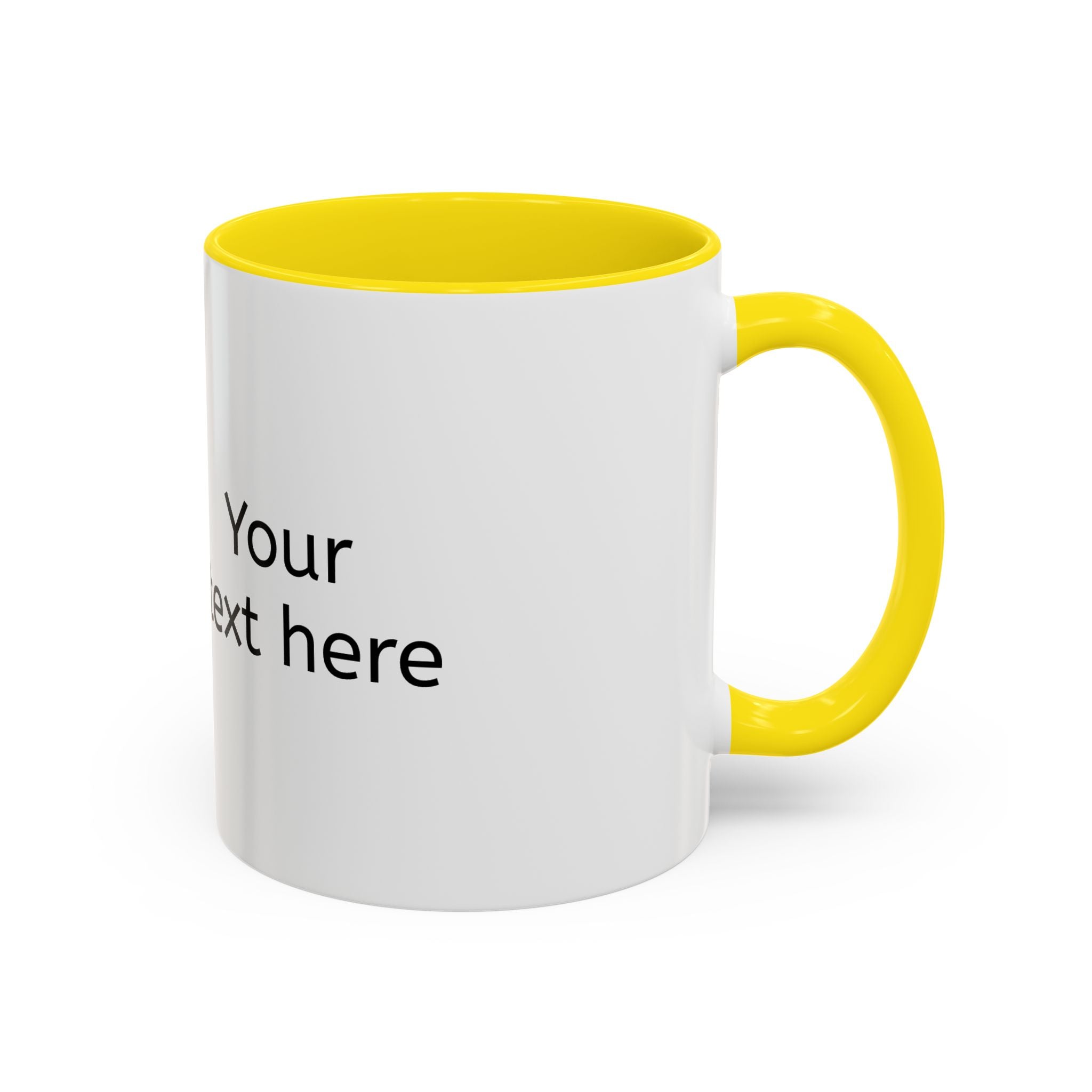 Personalized Accent Coffee Mug - Custom Text & Image, 11oz/15oz