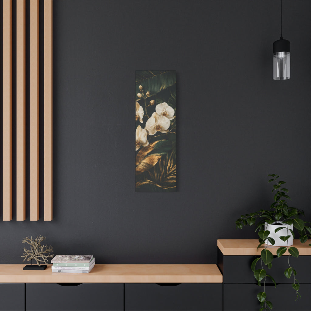 Orchid Botanical Matte Canvas Print — Stretched 1.25"