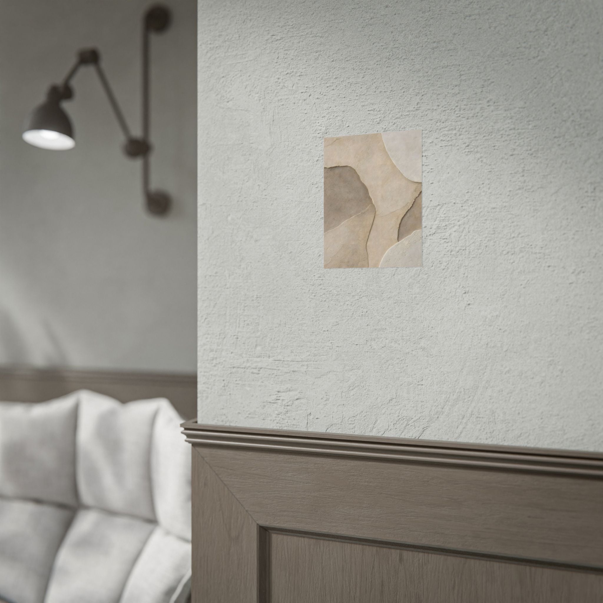 Abstract Neutral Texture Rolled Poster — Earth Tone Minimal Wall Art