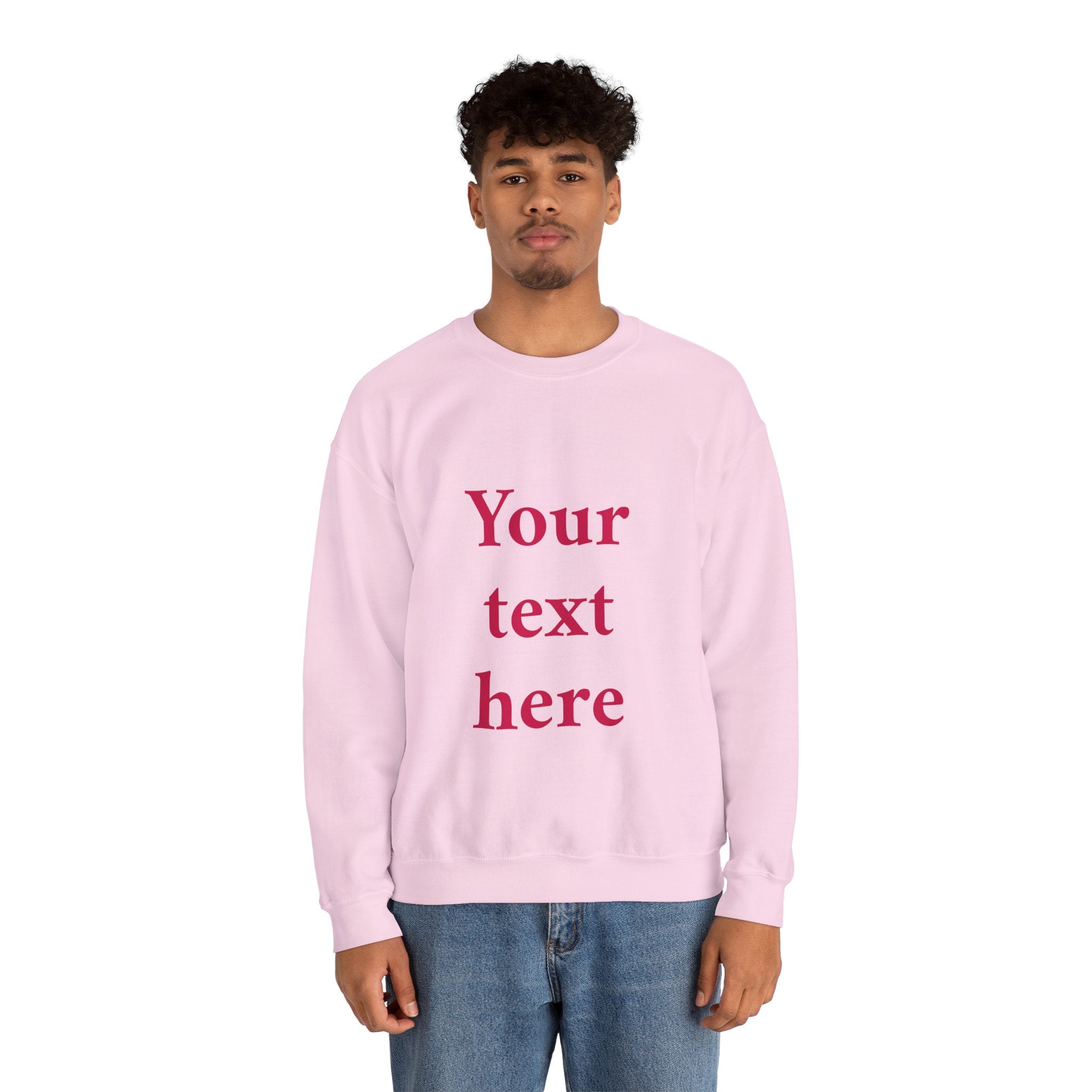 Custom Text Crewneck Sweatshirt — Personalized Minimalist Sweatshirt