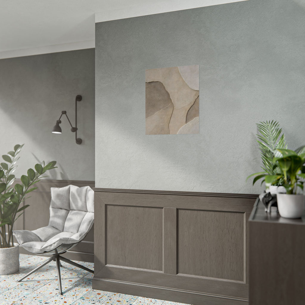 Abstract Neutral Texture Rolled Poster — Earth Tone Minimal Wall Art