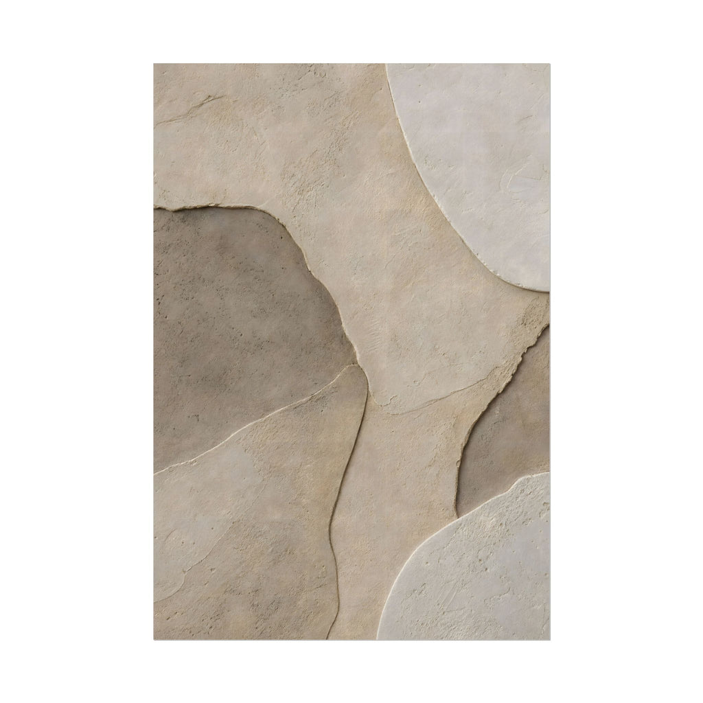 Abstract Neutral Texture Rolled Poster — Earth Tone Minimal Wall Art