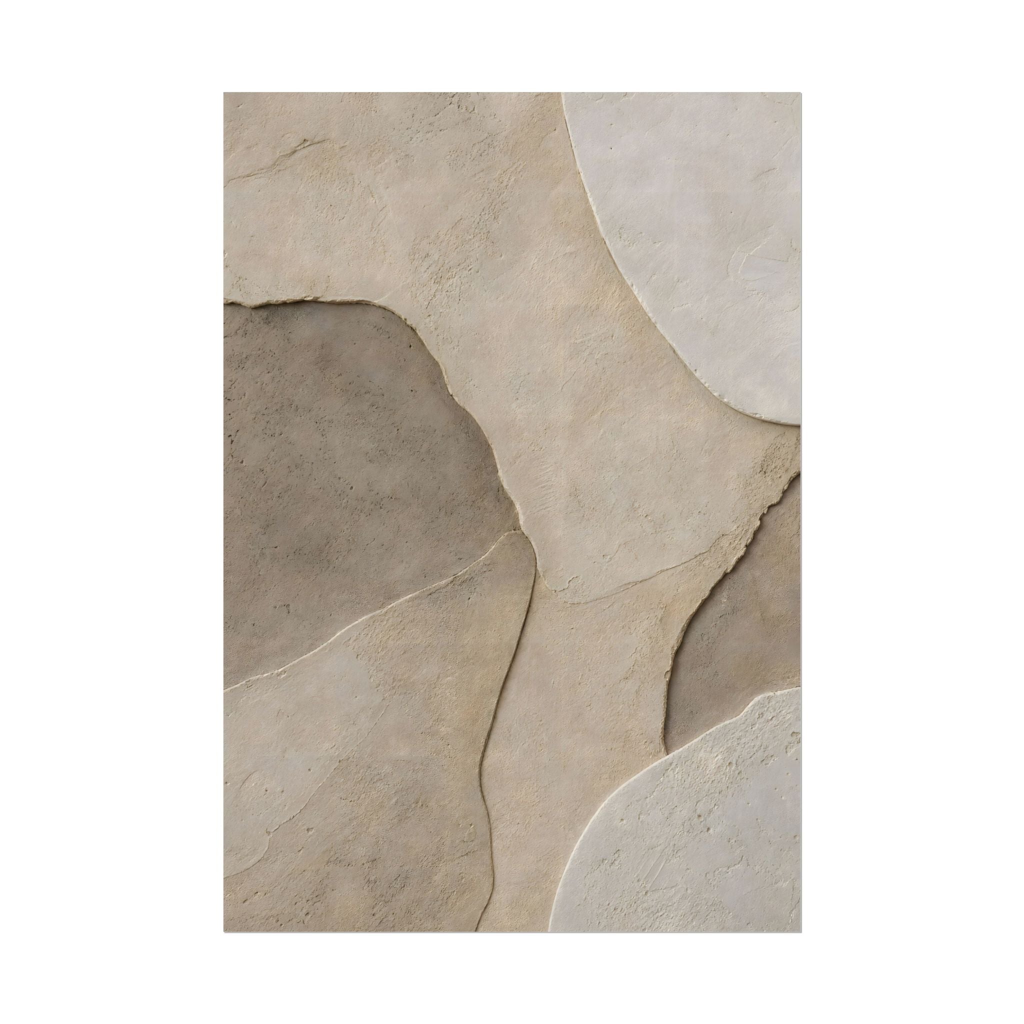 Abstract Neutral Texture Rolled Poster — Earth Tone Minimal Wall Art