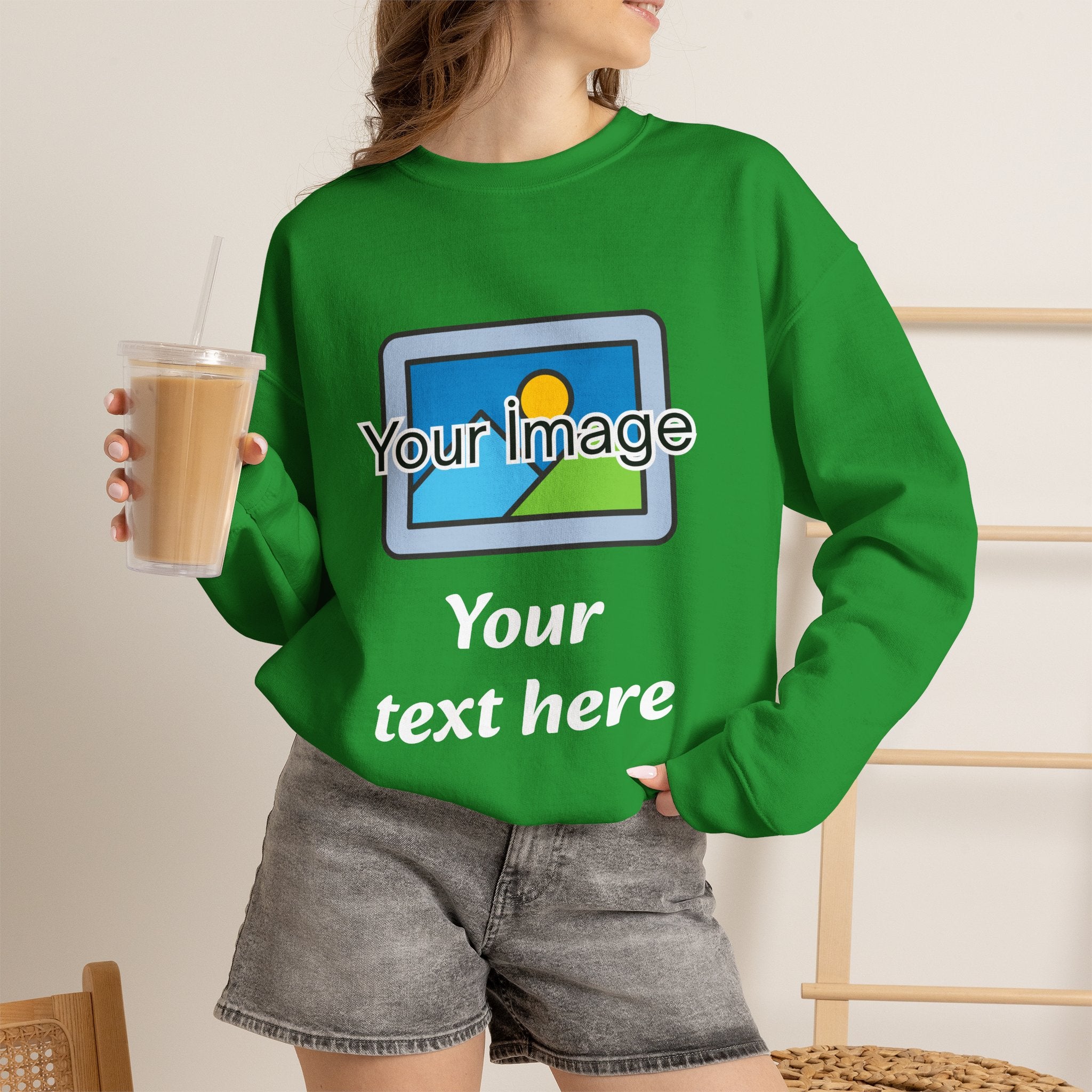 Personalized Image & Text Sweatshirt