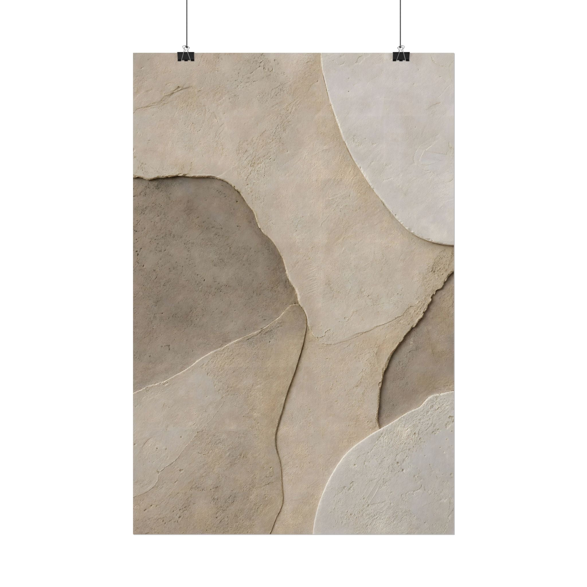 Abstract Neutral Texture Rolled Poster — Earth Tone Minimal Wall Art
